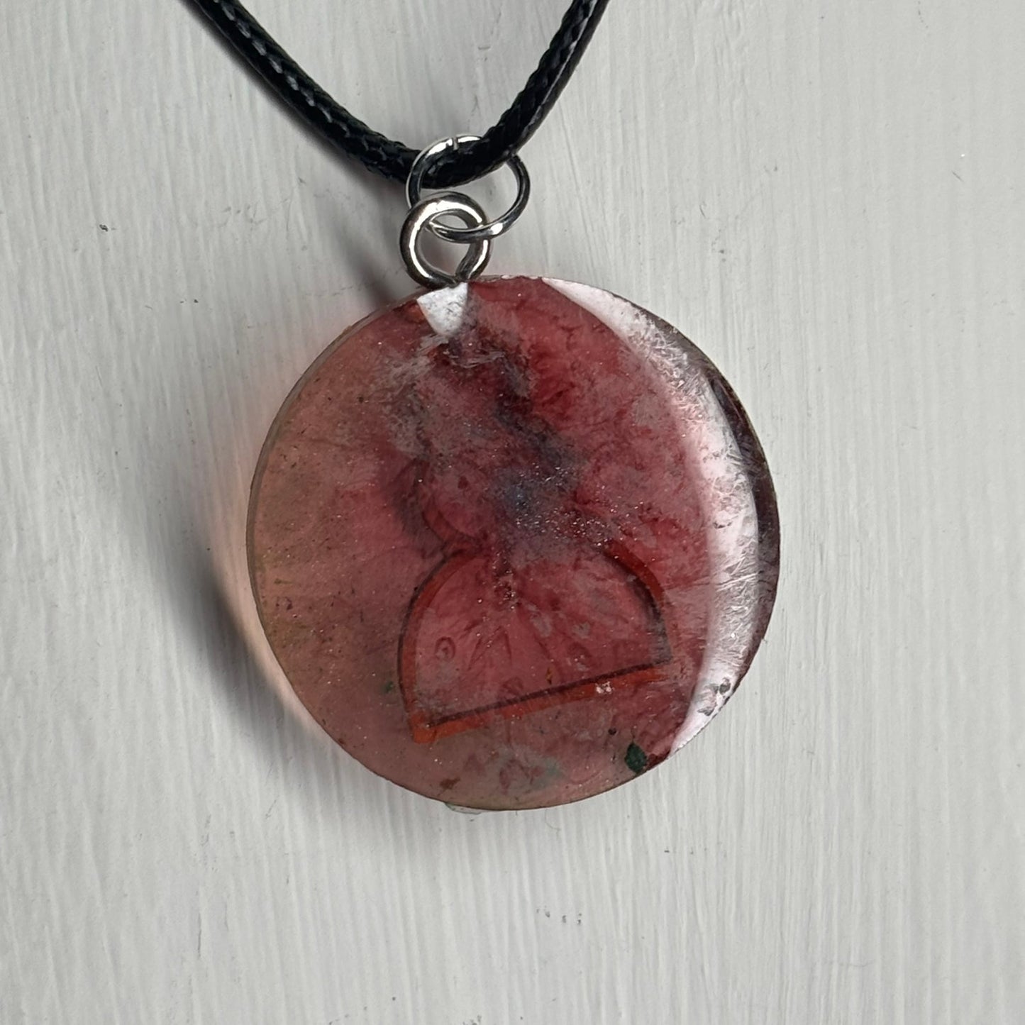 Red Flush Pawn - Handmade Resin Chess Necklace