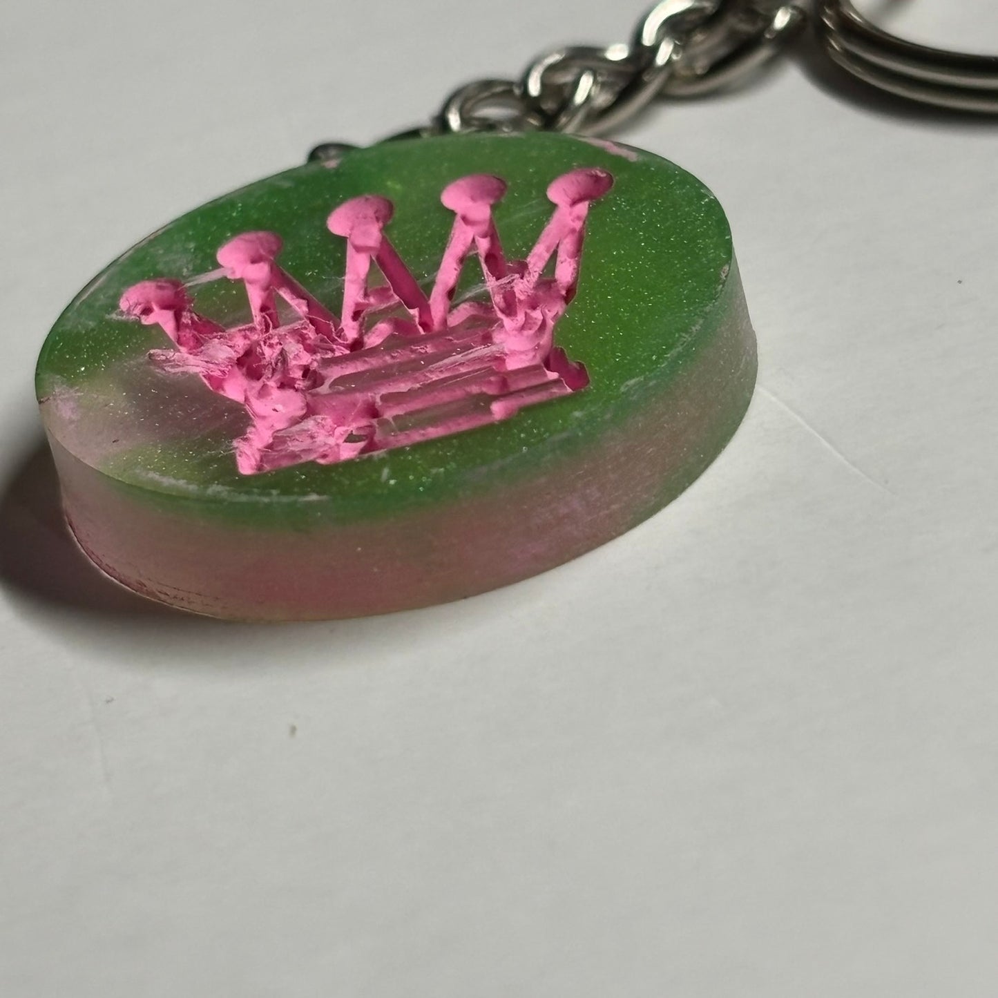 Queens Pink Desire Handmade Resin Keychain - Flat Edition