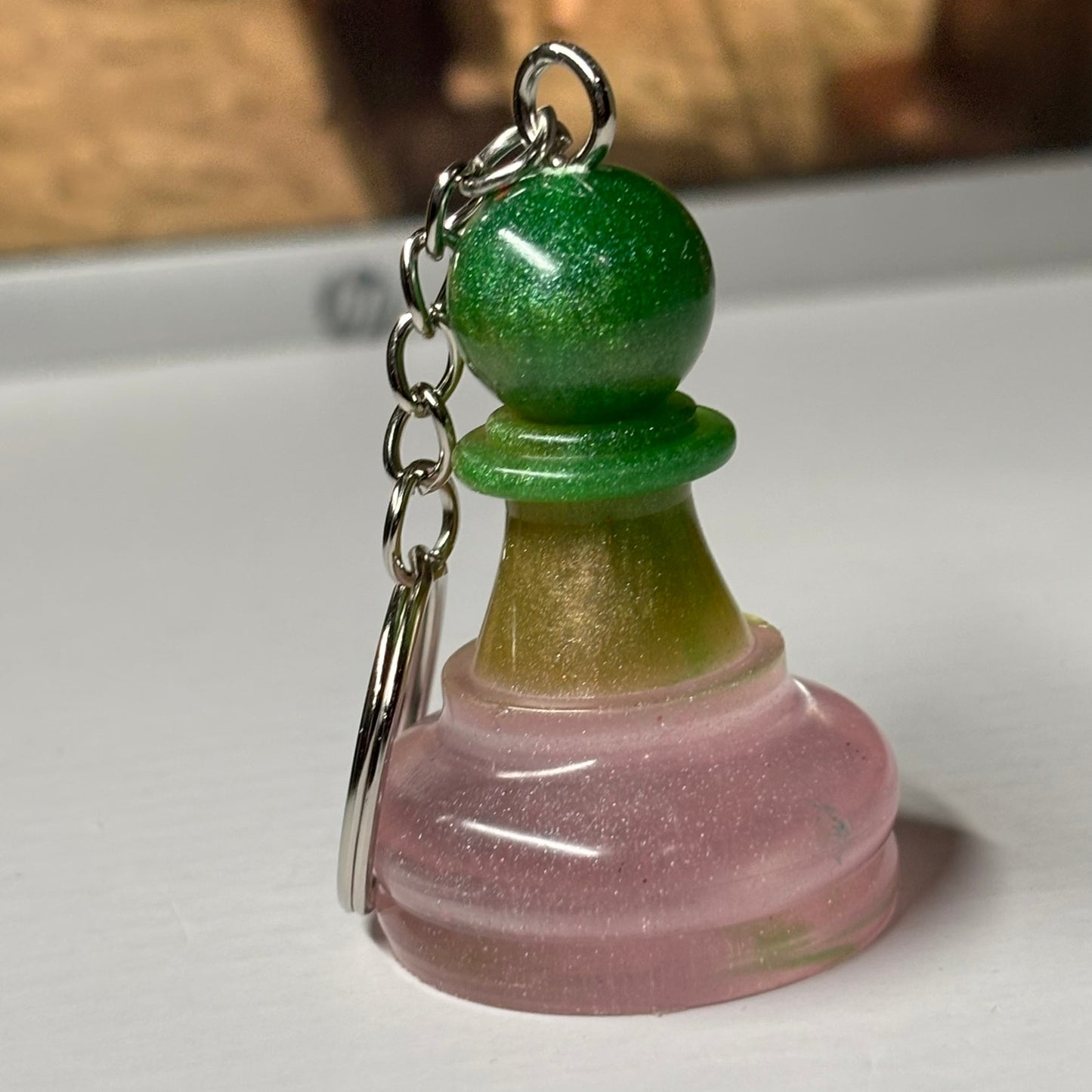 Color Mix Pawn - Handmade Resin Keychain - Large Edition