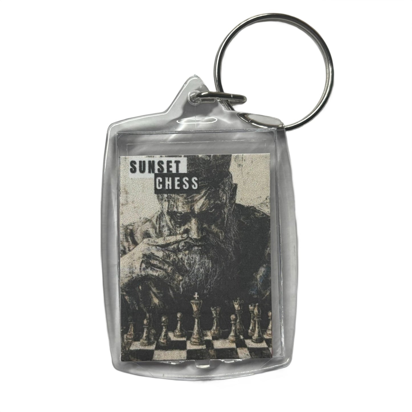 Angry King - Chess  Photo Keychain