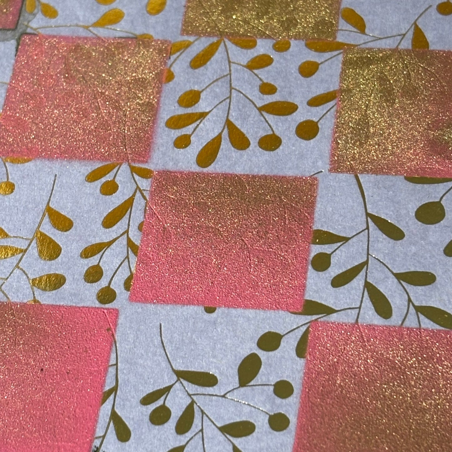 Gold & Pink - Scrapbook Chess Board