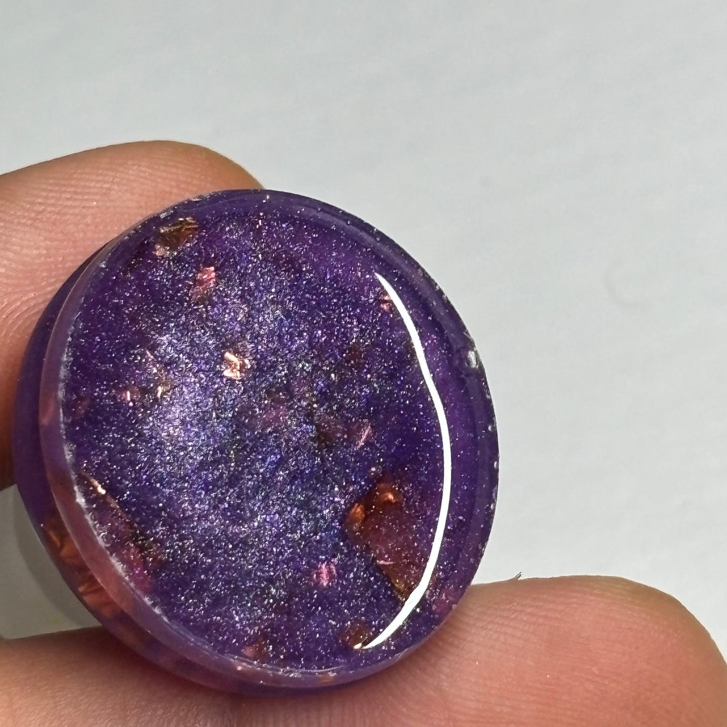 Purple/White King - Handmade Resin Keychain