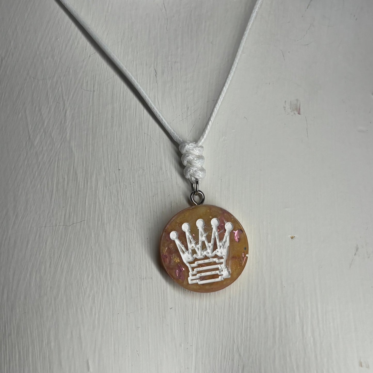 Banana Yellow Queen - Handmade Resin Chess Necklace