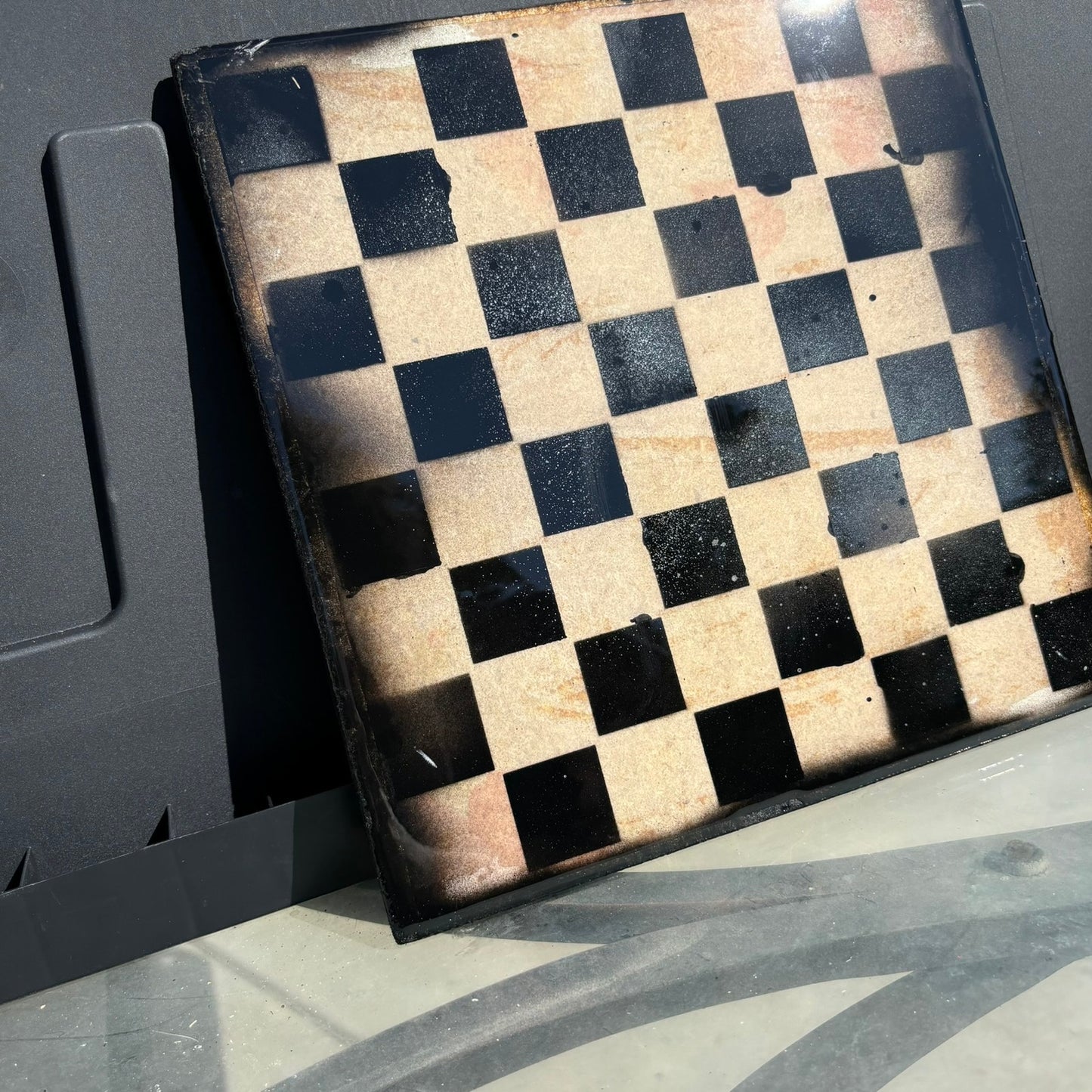 Simple Cream - Resin Coated Chess Board