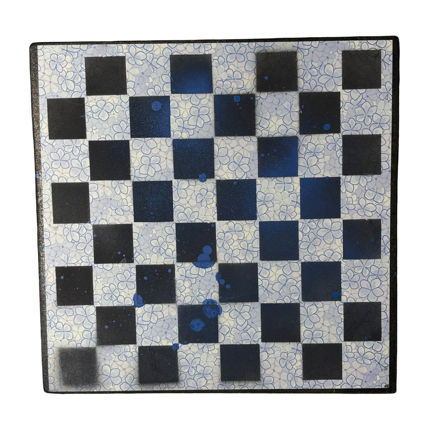 Simple Blue - Scrapbook Chess Board