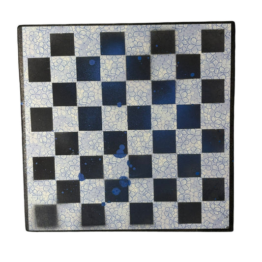Simple Blue - Scrapbook Chess Board