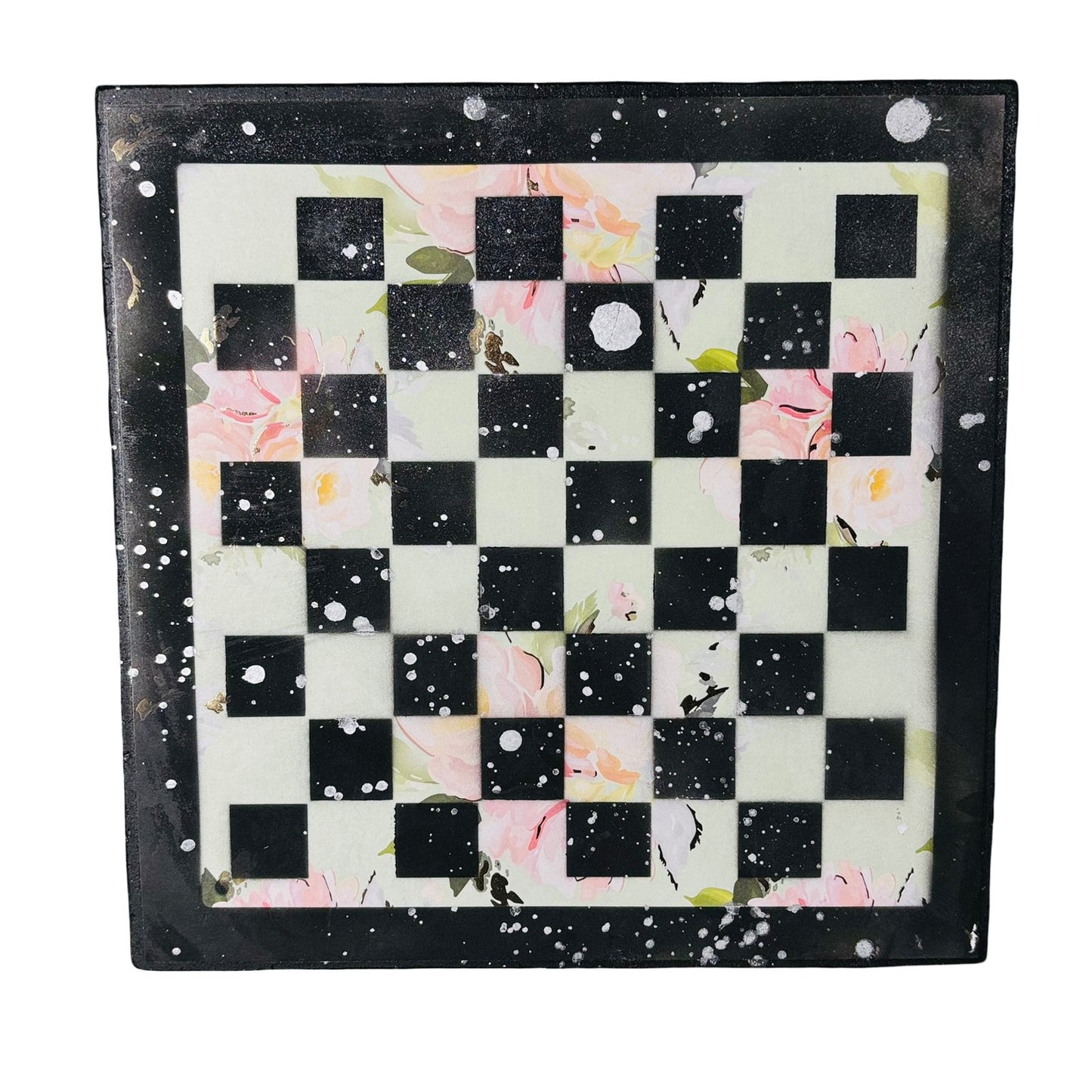 Mint Green Pink - Scrapbook Chess Board