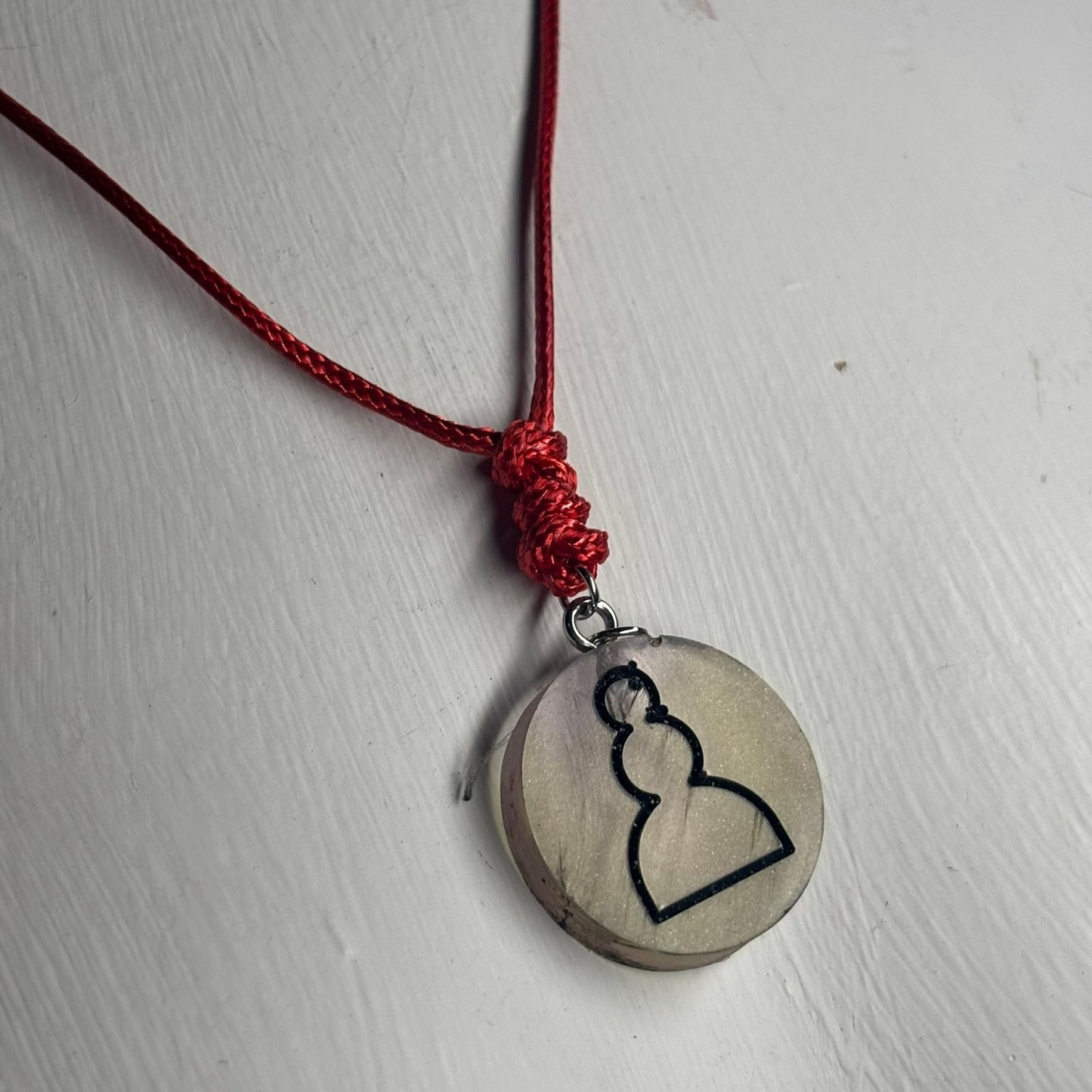 Classic Yellow Pawn - Handmade Resin Chess Necklace