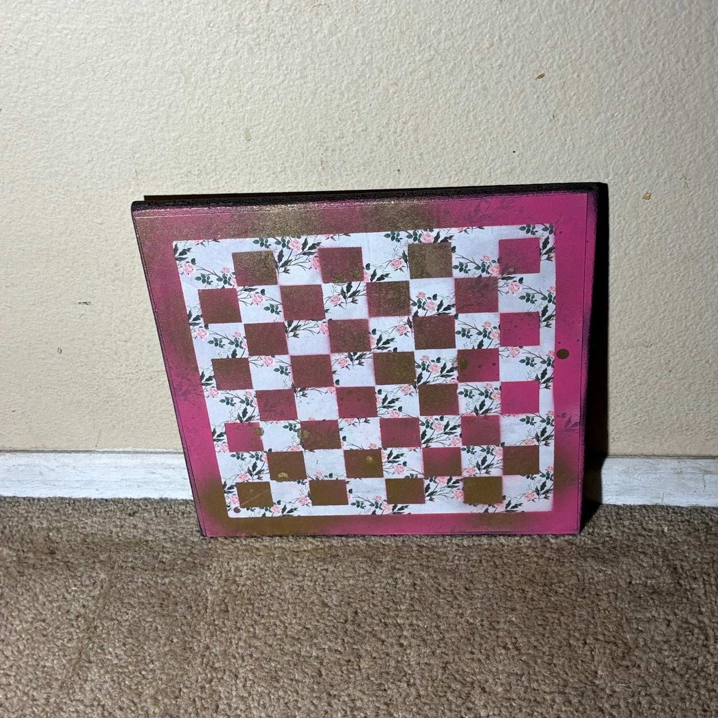 Pink Gold - Scrapbook Chess Board