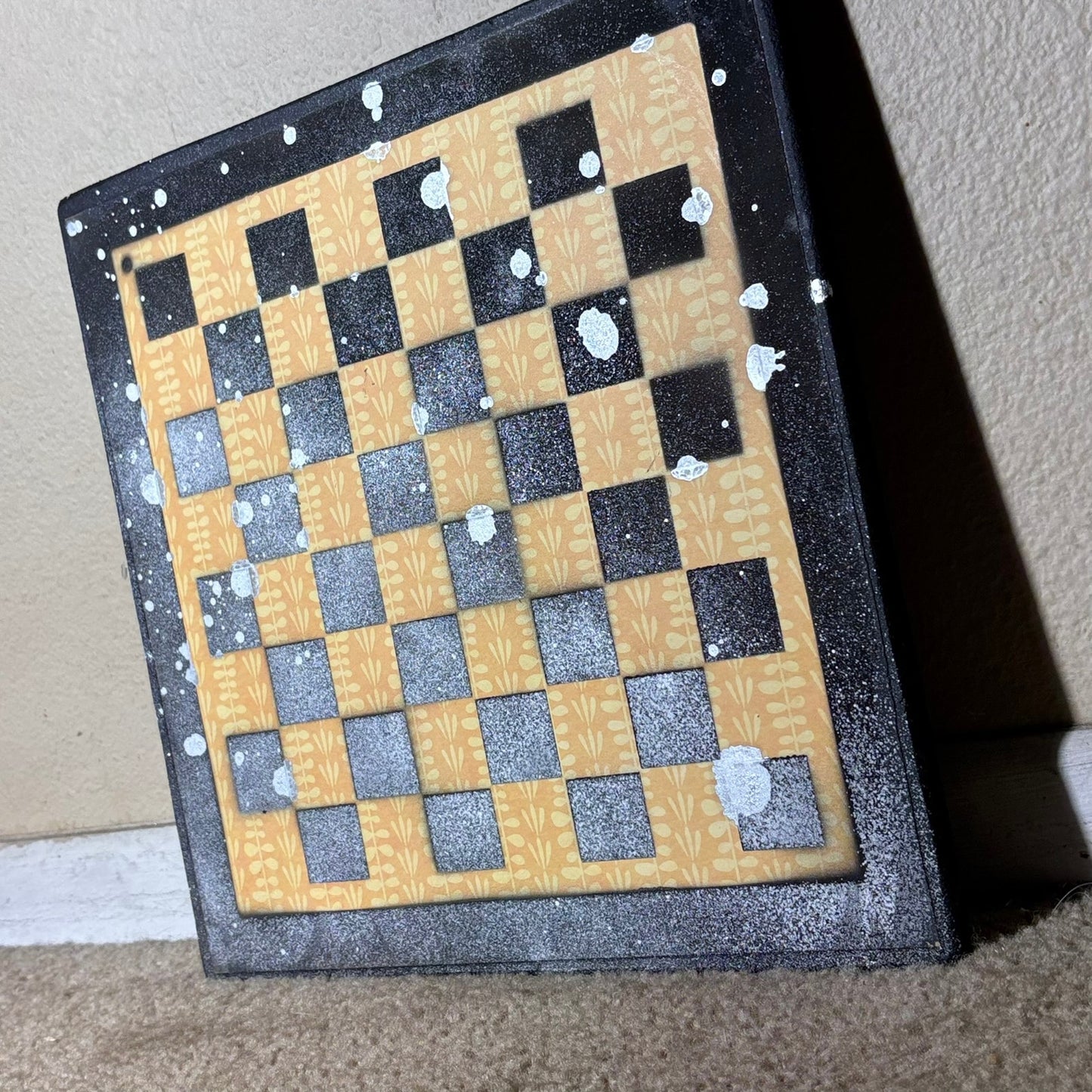 Yellow & Black - Scrapbook Chess Board