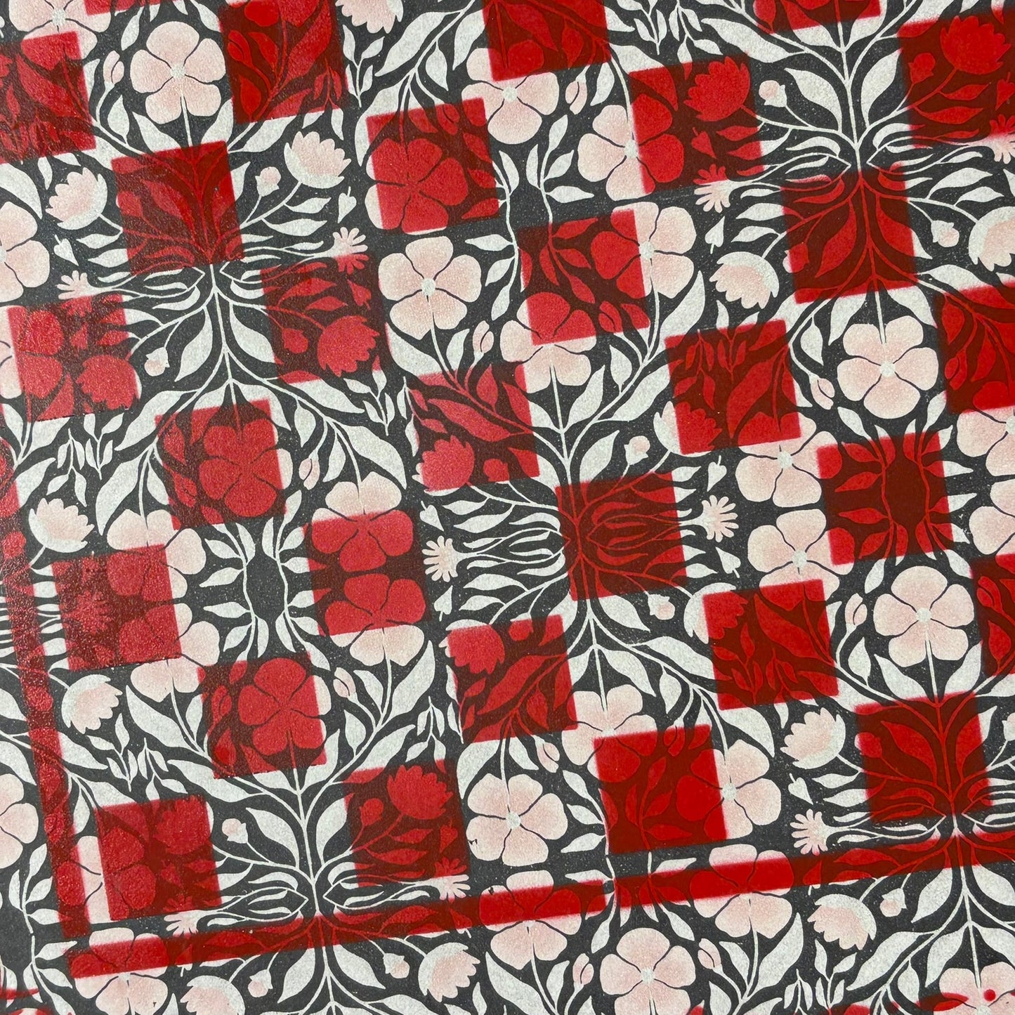 Vintage Red - Scrapbook Chess Board