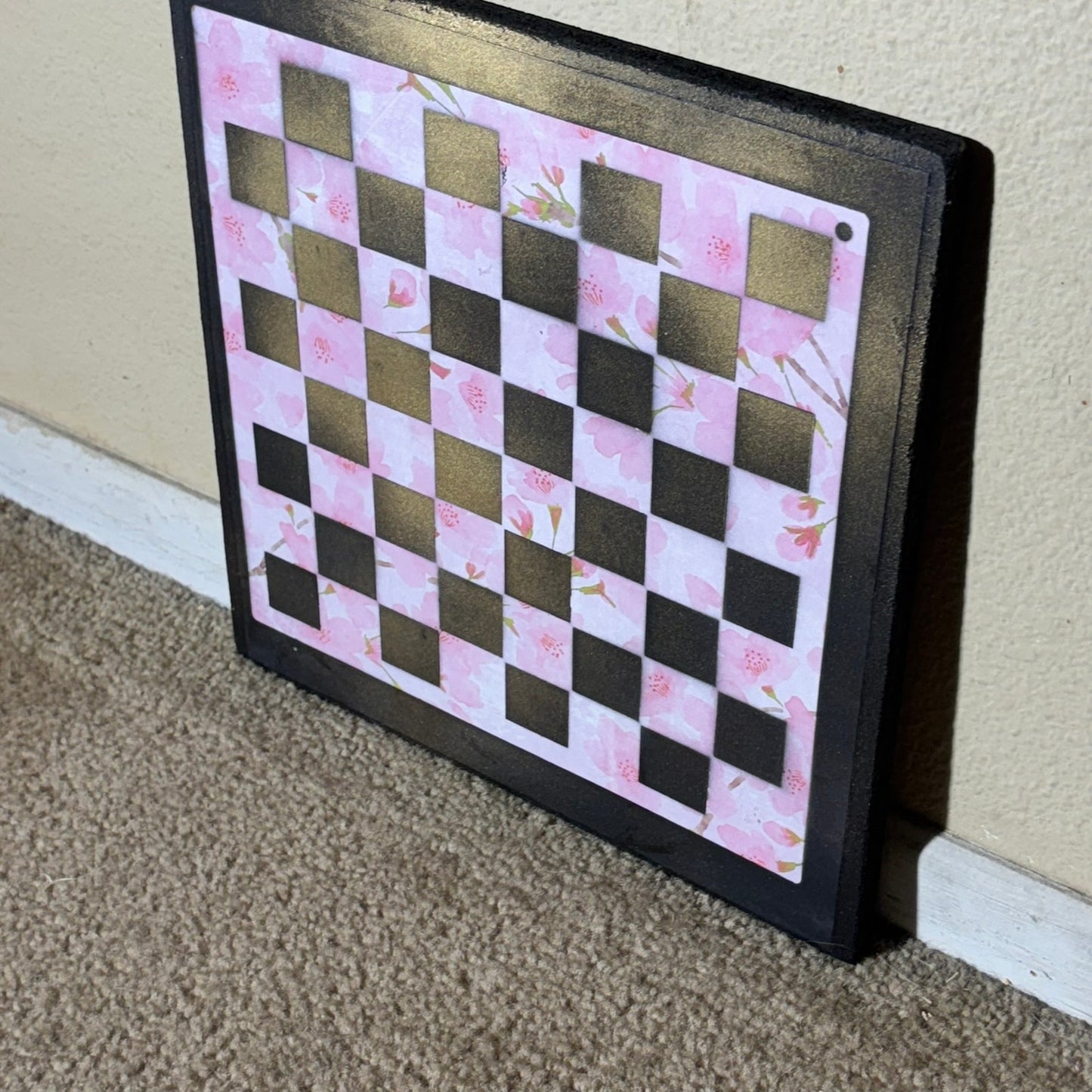 Pink Golden Haze - Scrapbook Chess Board