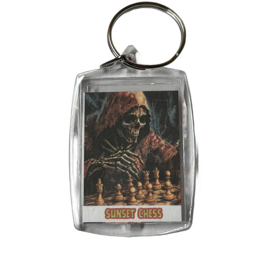 Hooded Skeleton - Chess  Photo Keychain