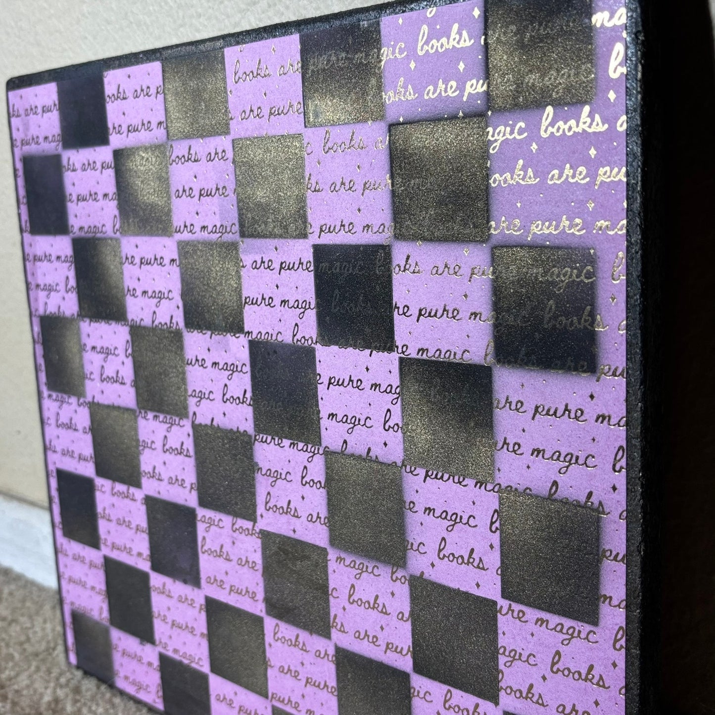 Purple Glimmer - Scrapbook Chess Board