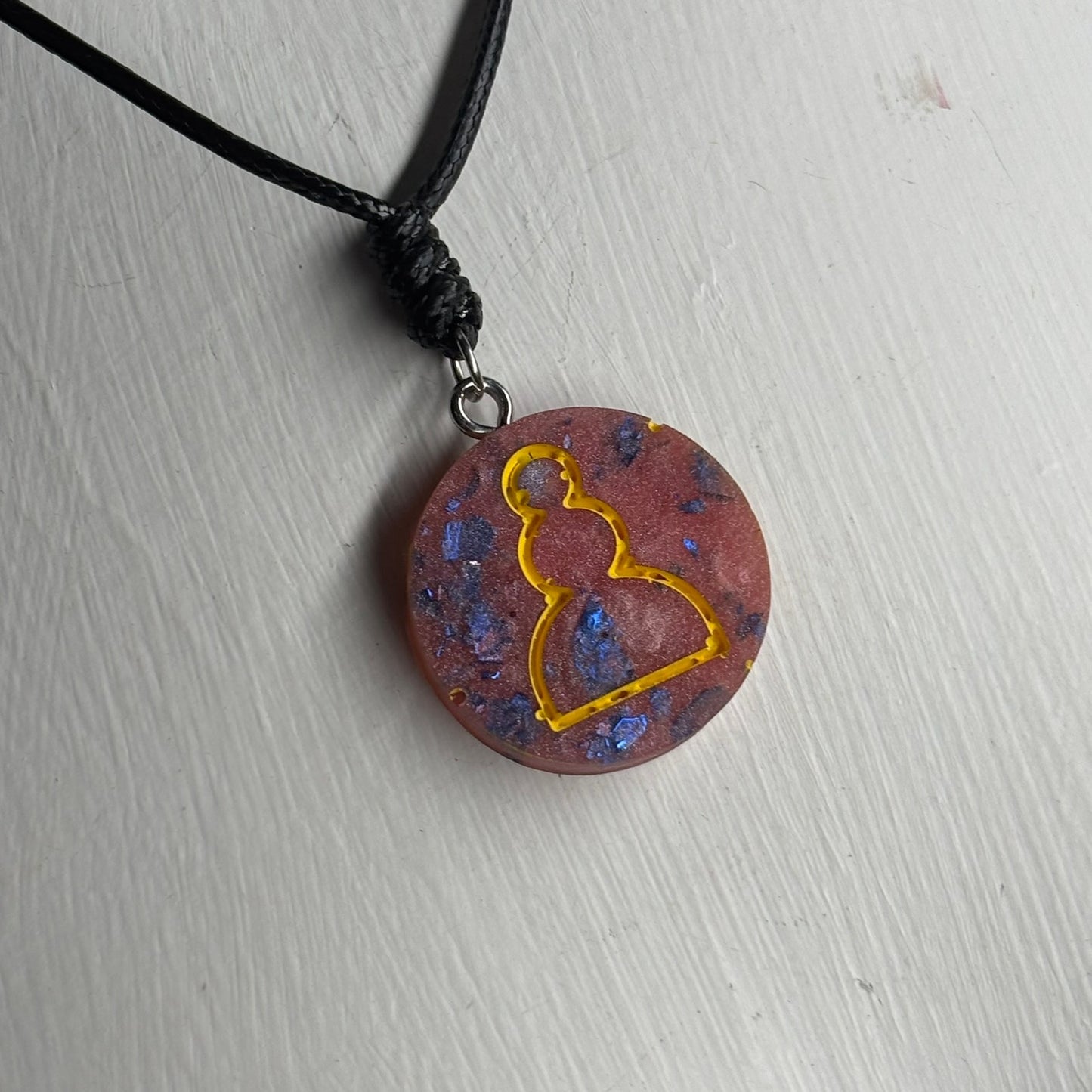 Pink Royal Pawn - Handmade Resin Chess Necklace