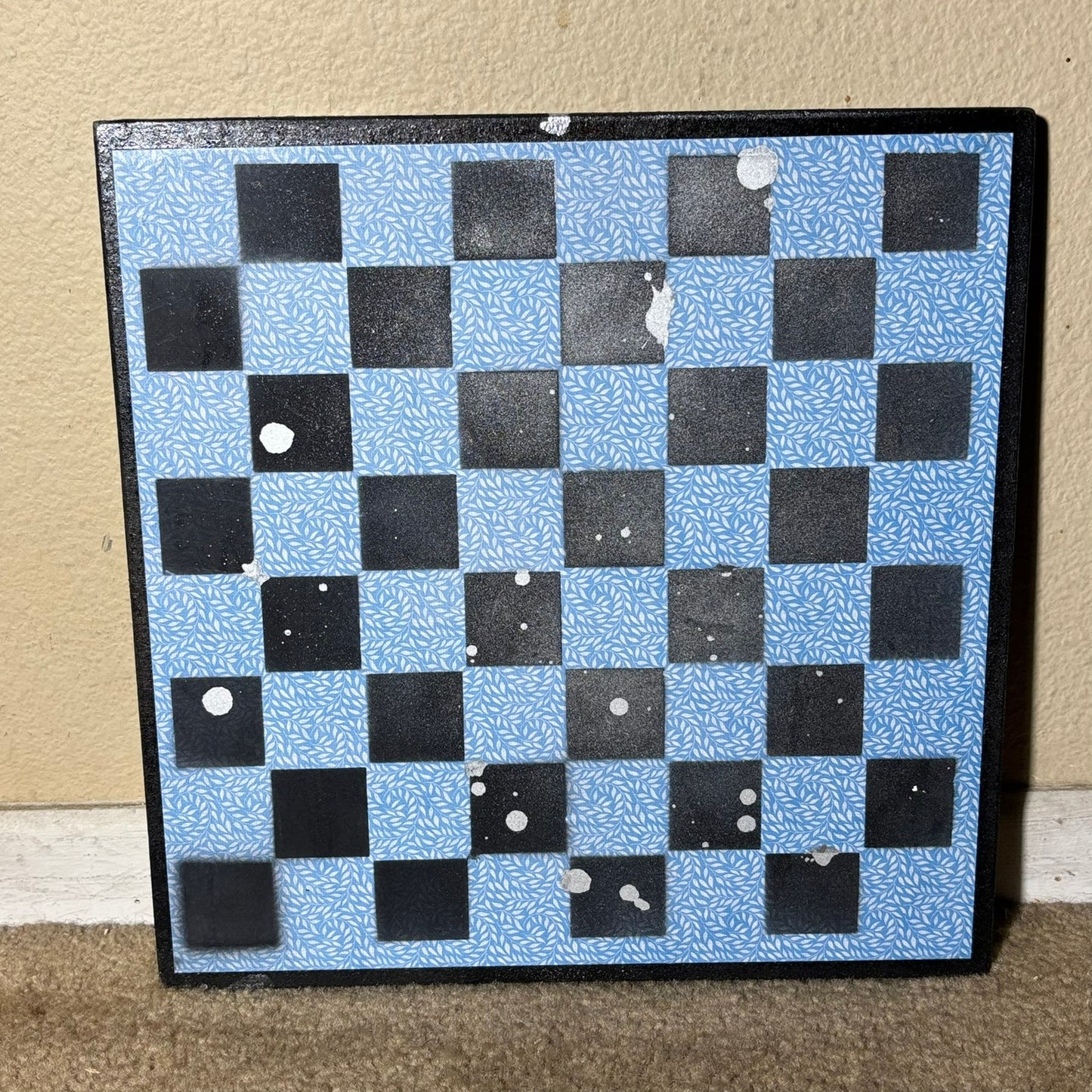 Simple Blue - Scrapbook Chess Board