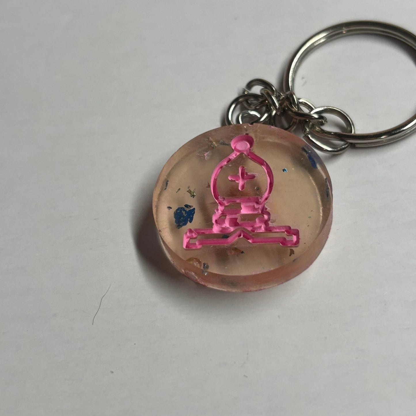 Pink Cream Bishop - Handmade Resin Keychain