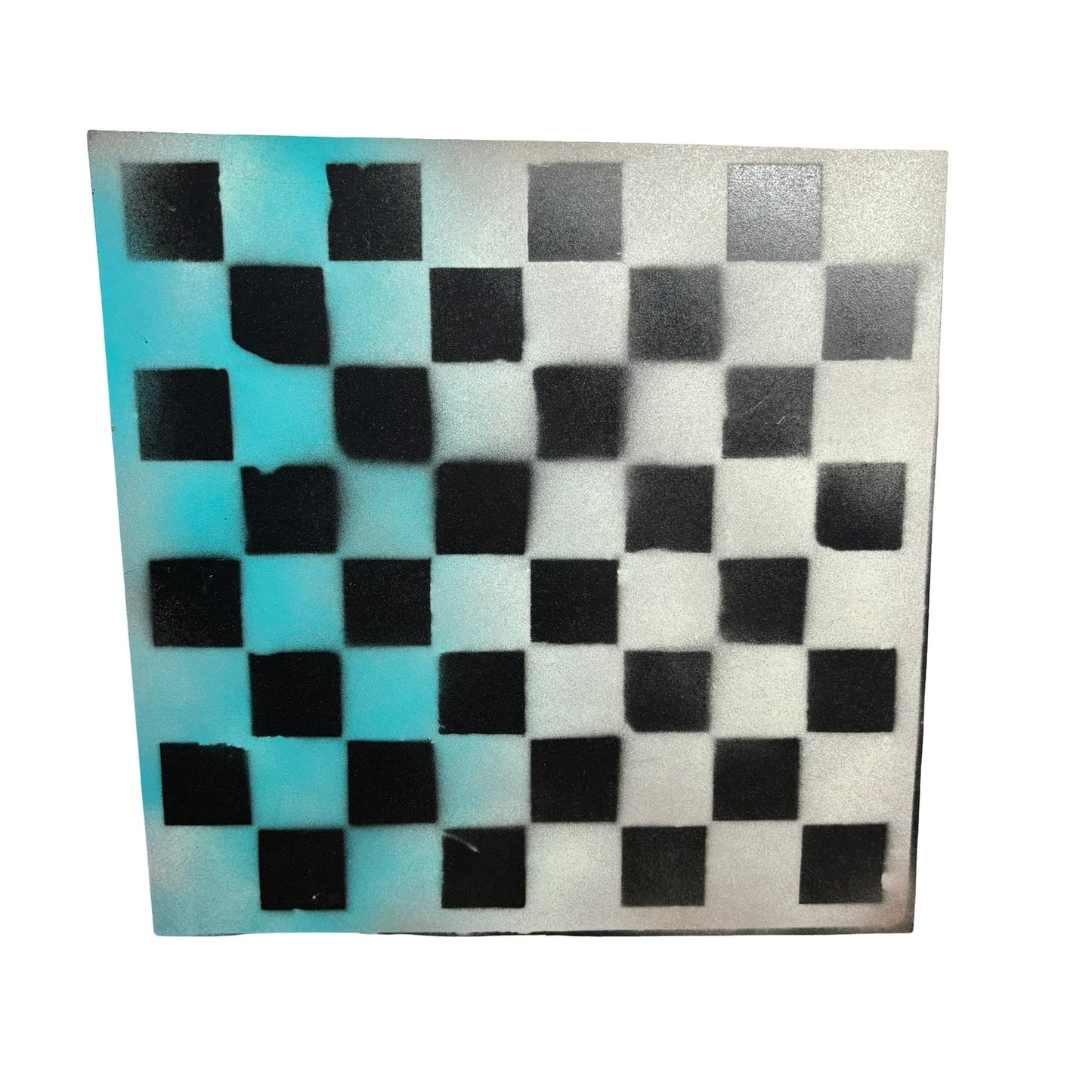 Snow Blue - Painted Chess Board