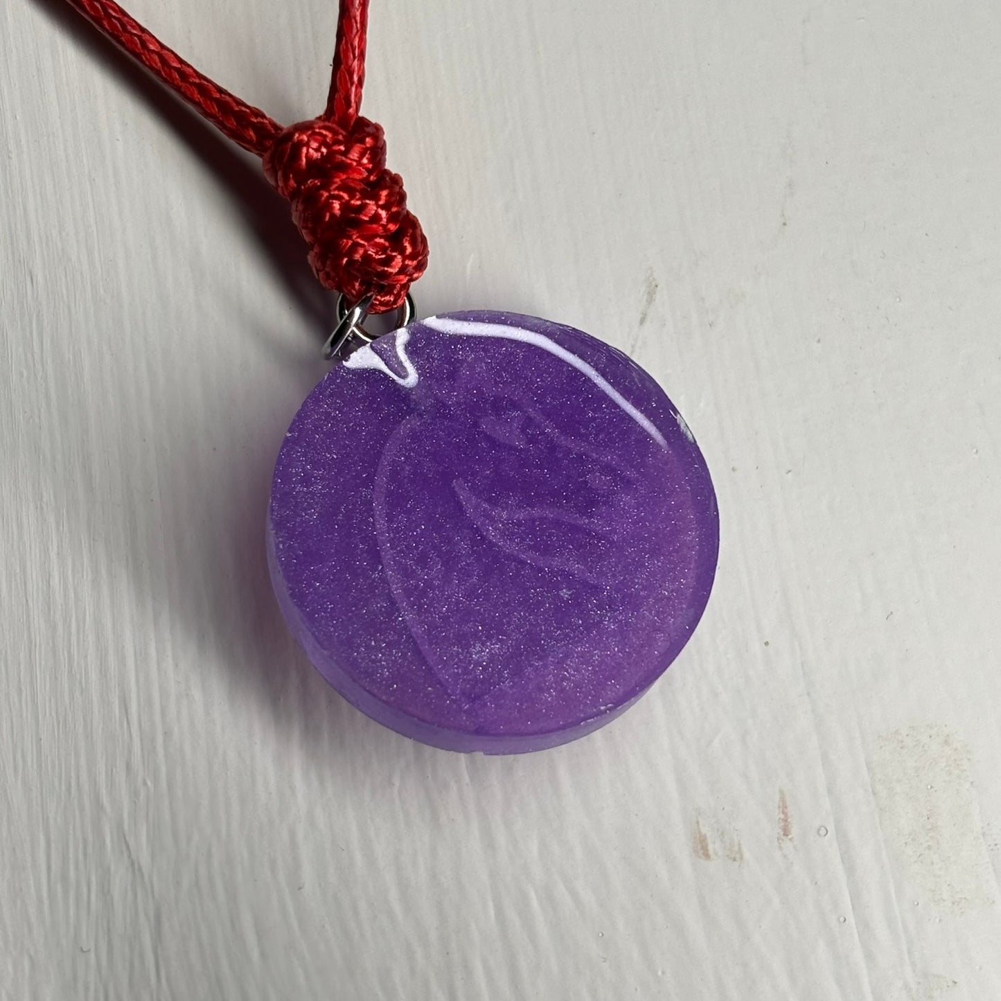 Purple Knight - Handmade Resin Chess Necklace