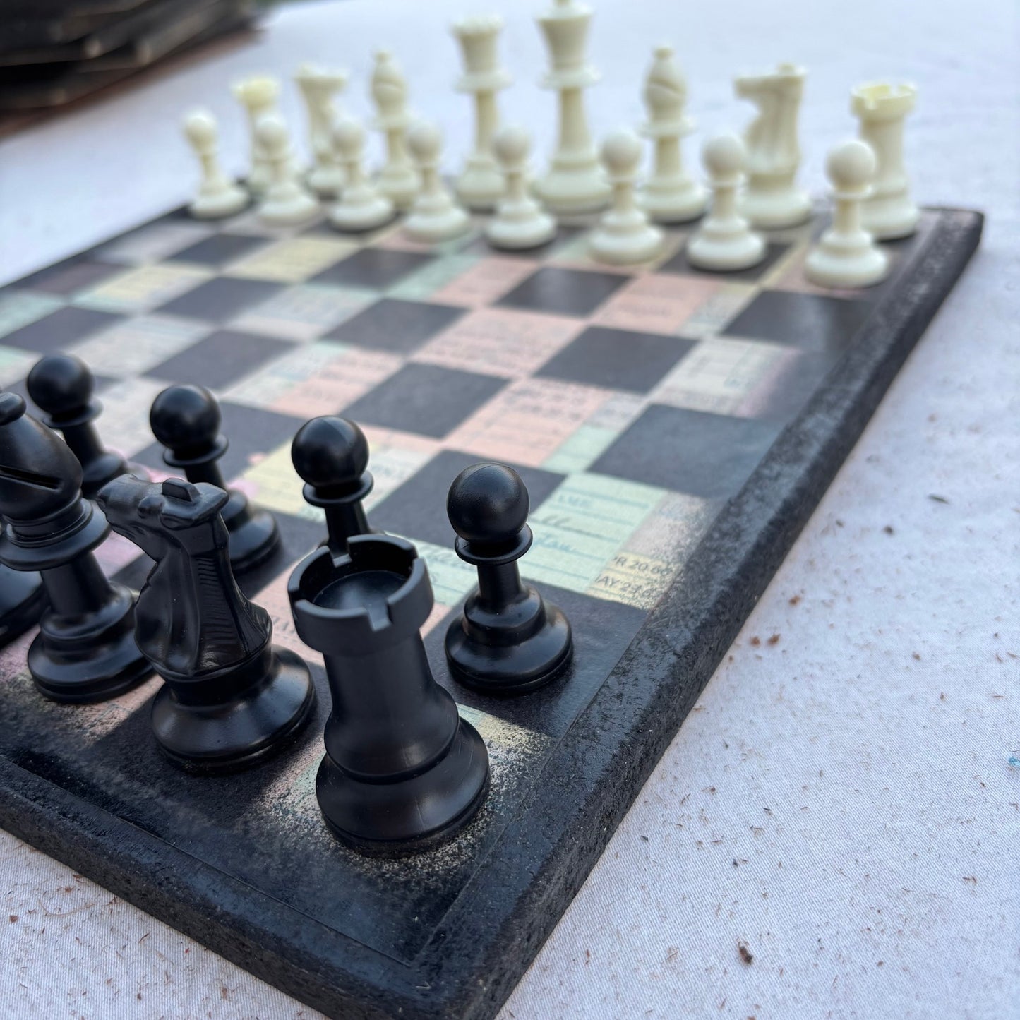 Old Writing - Scrapbook Chess Set