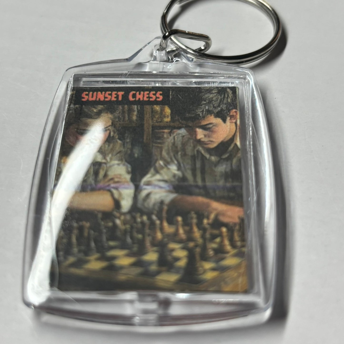 Learning Young - Chess  Photo Keychain