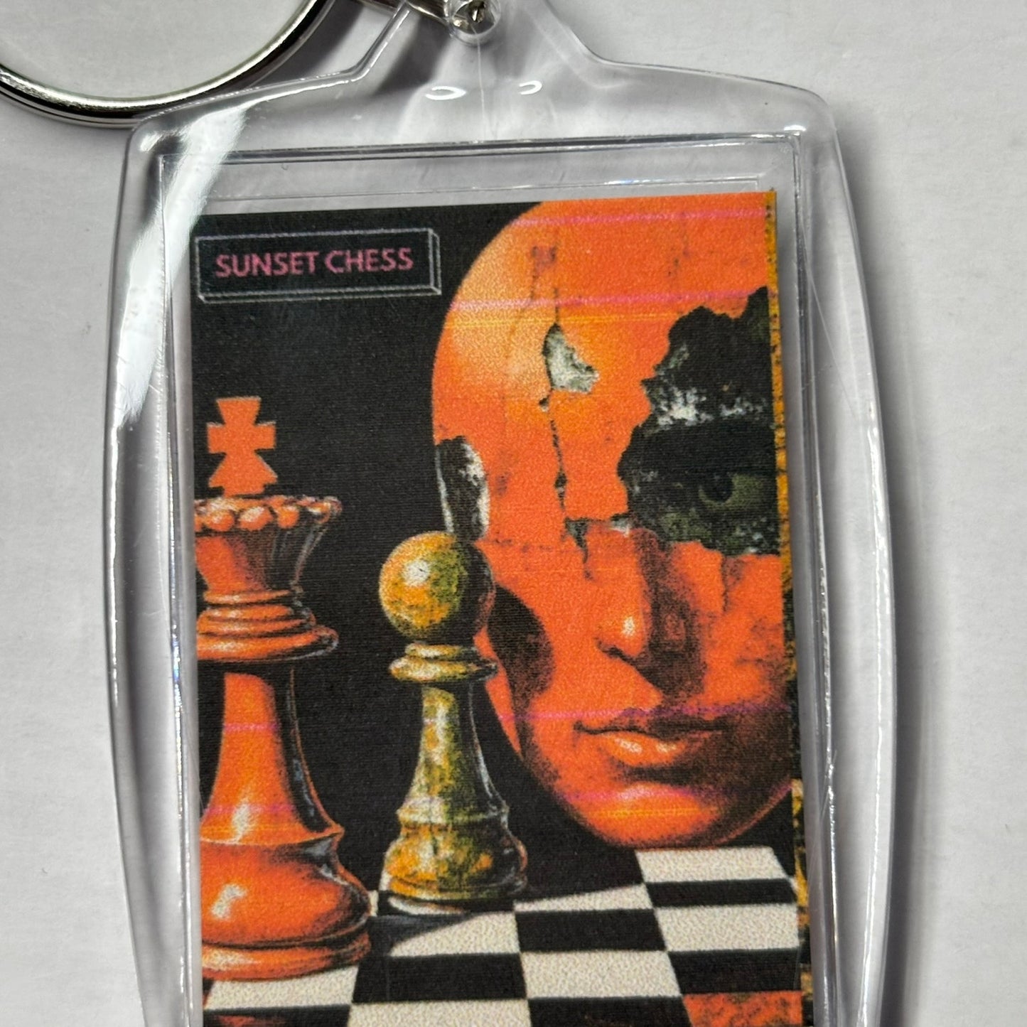 Broken Orange - Chess  Photo Keychain