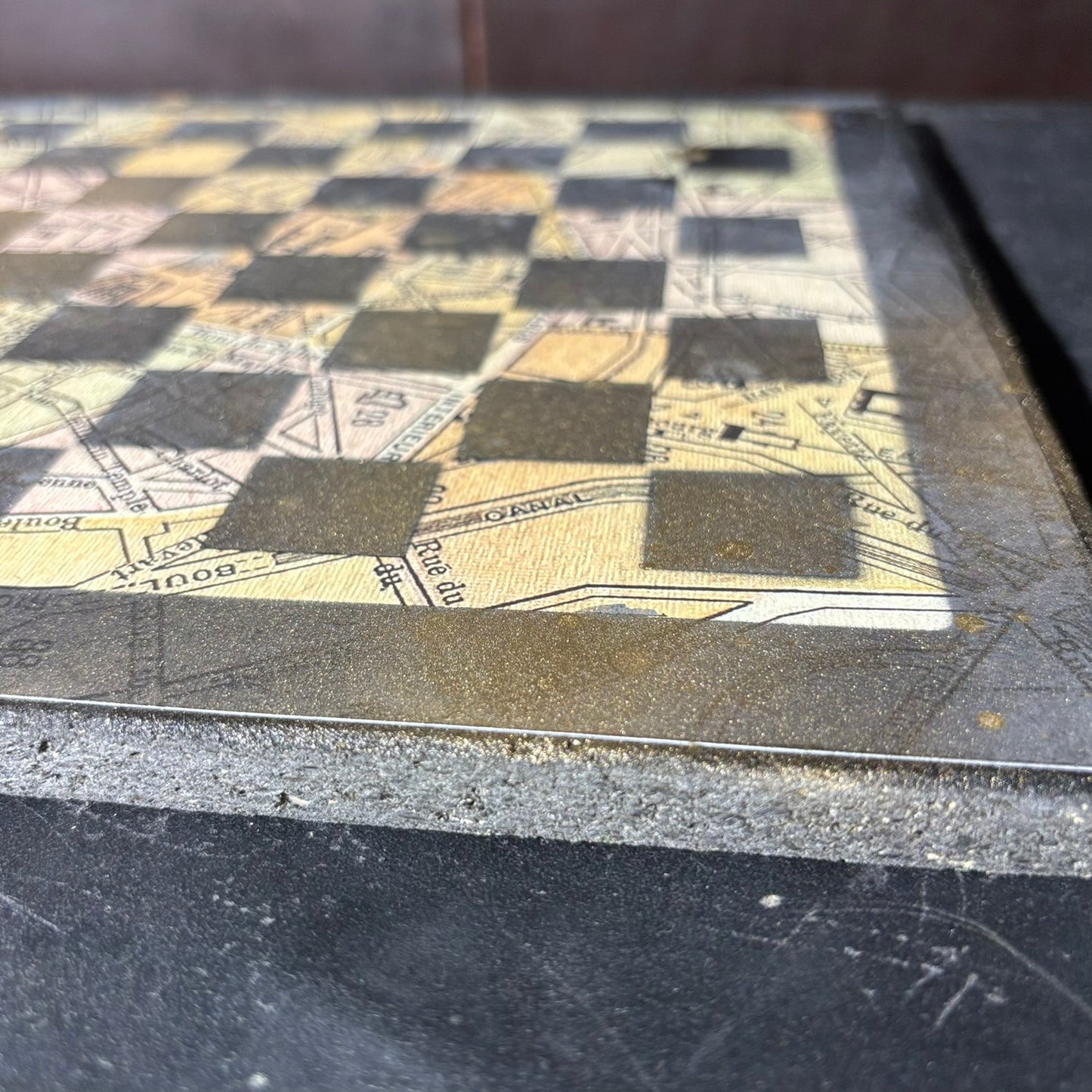 Vintage Maps - Scrapbook Chess Board