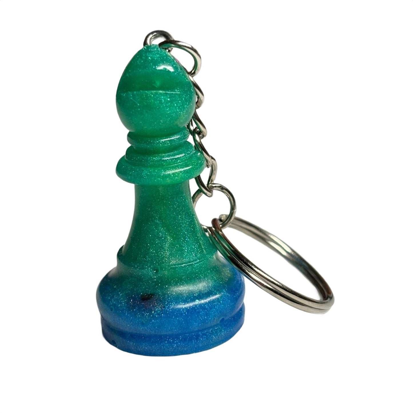 Green & Blue Bishop - Handmade Resin Keychain
