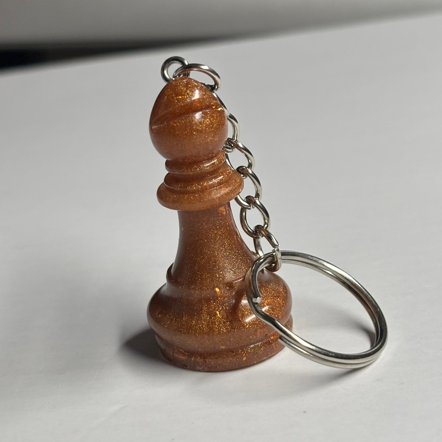 Bronze Bishop - Handmade Resin Keychain