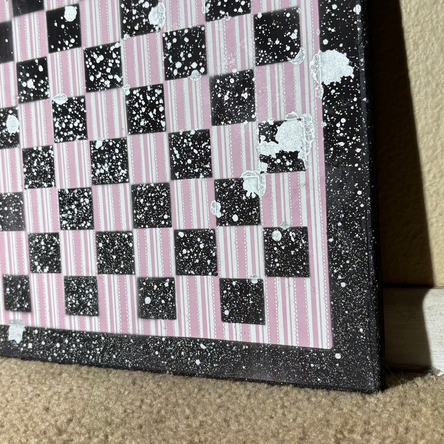 Simple Pink - Scrapbook Chess Board