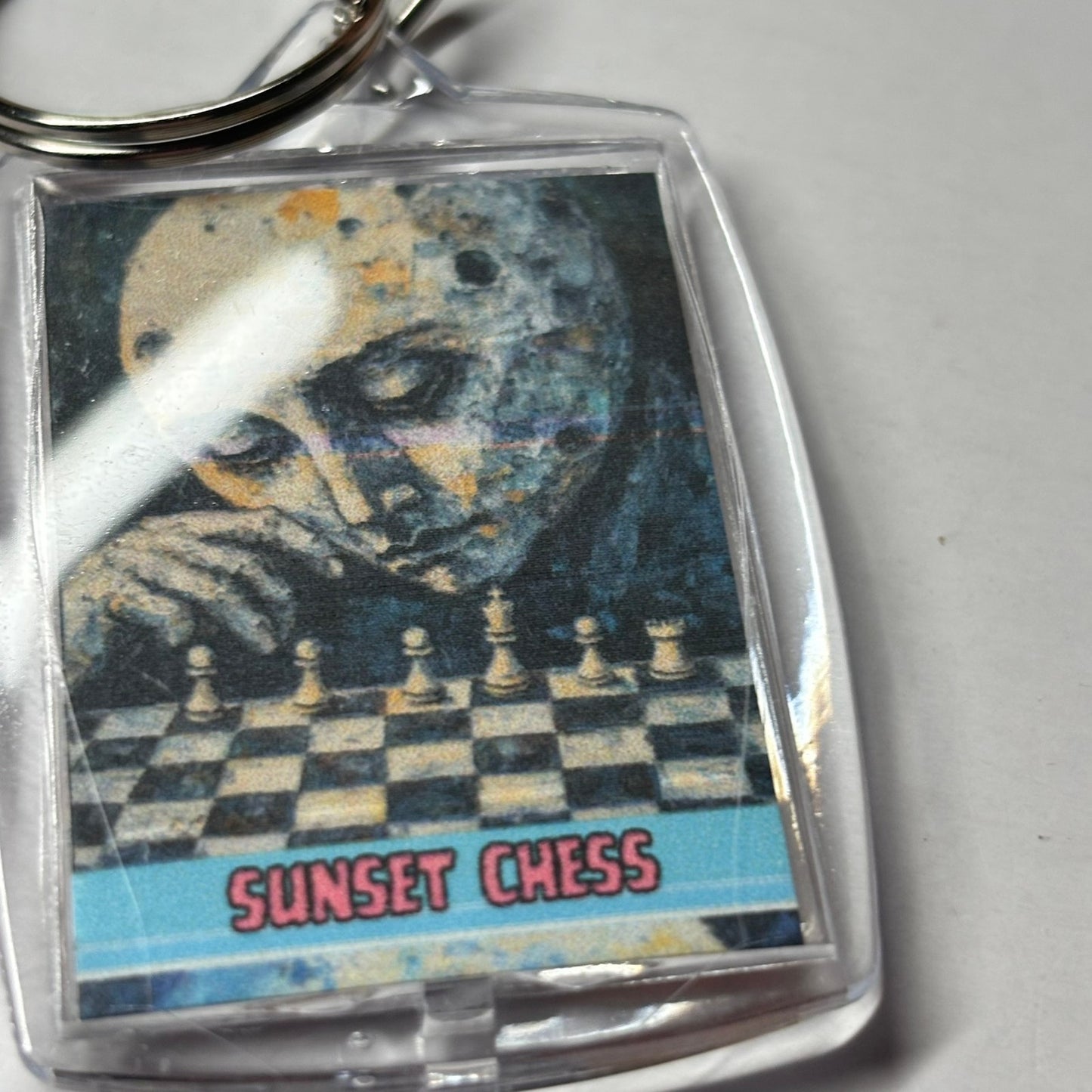 Moon Thinker - Chess  Photo Keychain