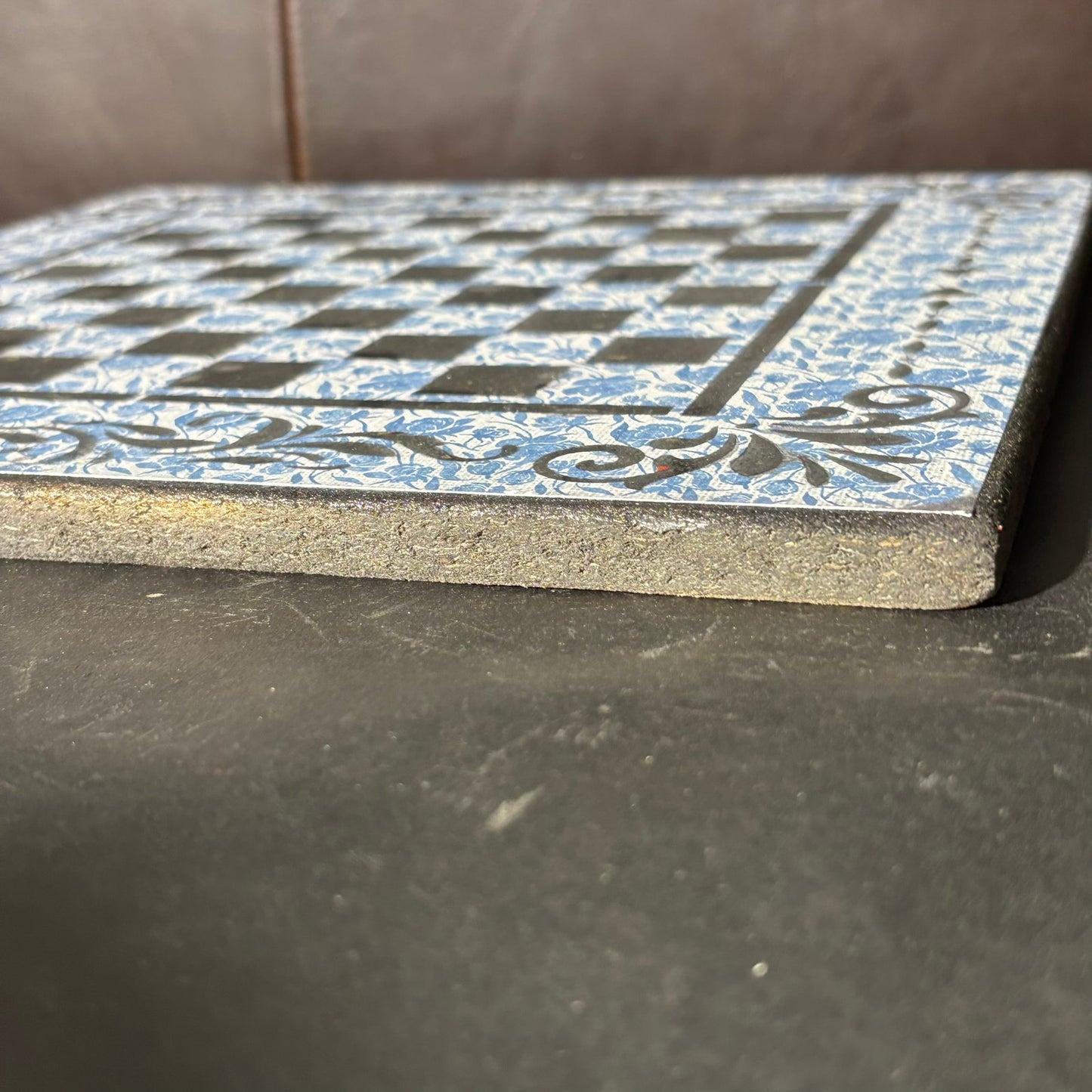 Vintage Blue - Scrapbook Chess Board