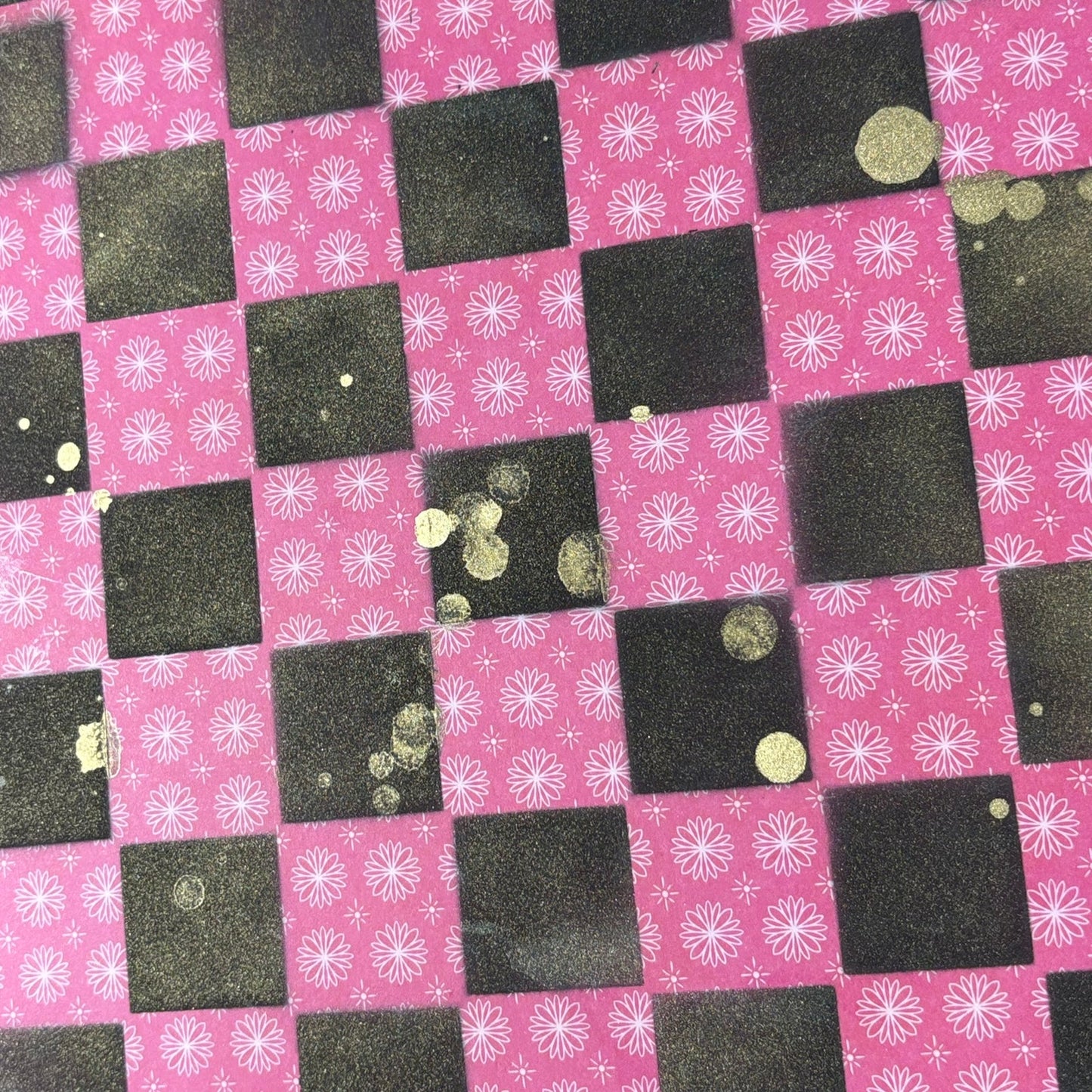 Red Pattern - Scrapbook Chess Board