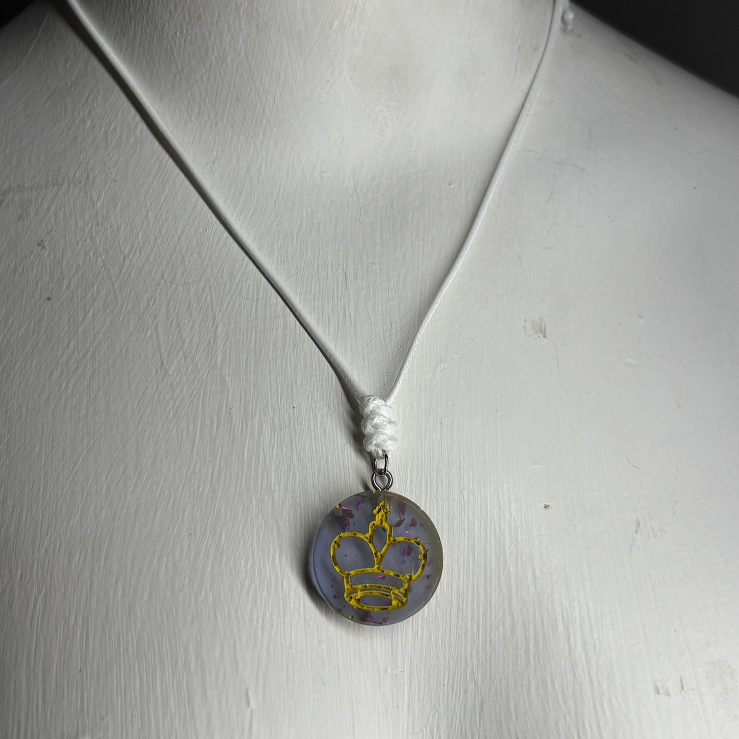Moonlight King - Handmade Resin Chess Necklace