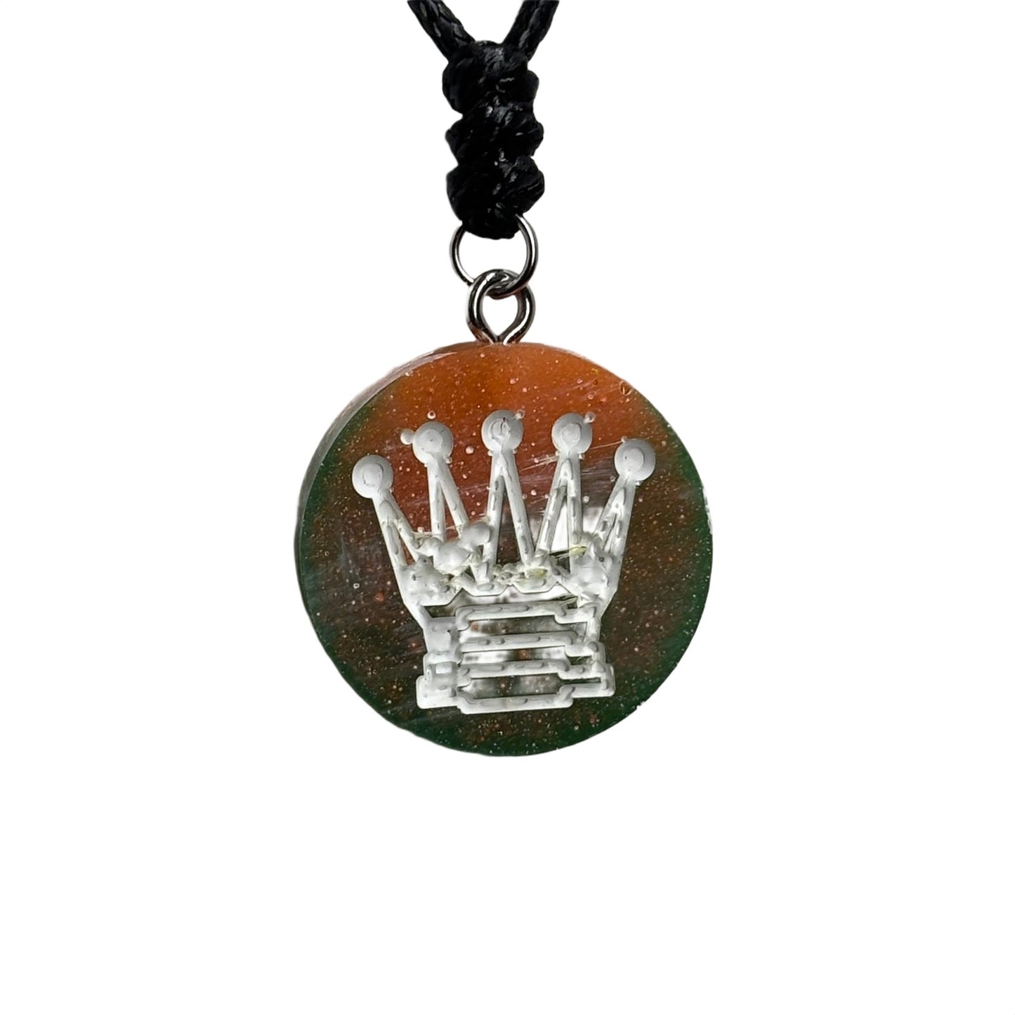 Sun Top Queen - Handmade Resin Chess Necklace