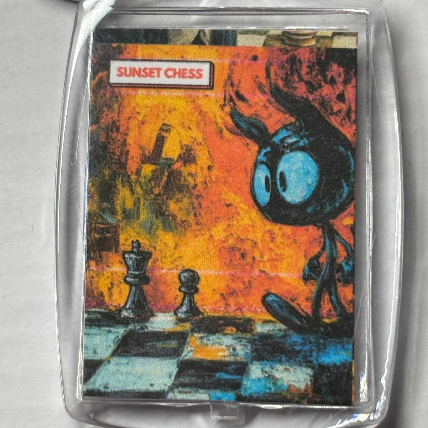 Fiery Walk - Chess  Photo Keychain