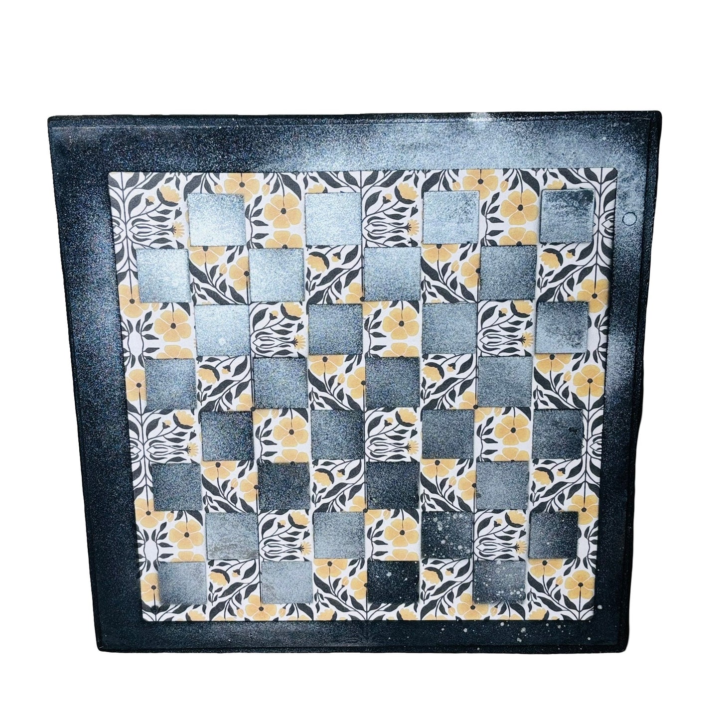 Vintage White Haze - Scrapbook Chess Board