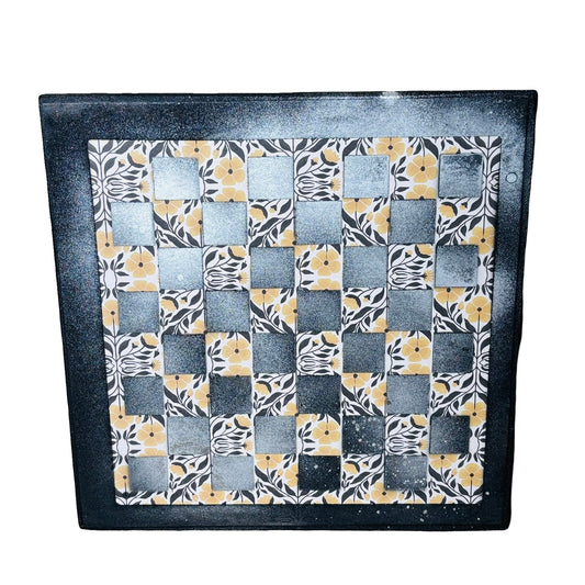 Vintage White Haze - Scrapbook Chess Board