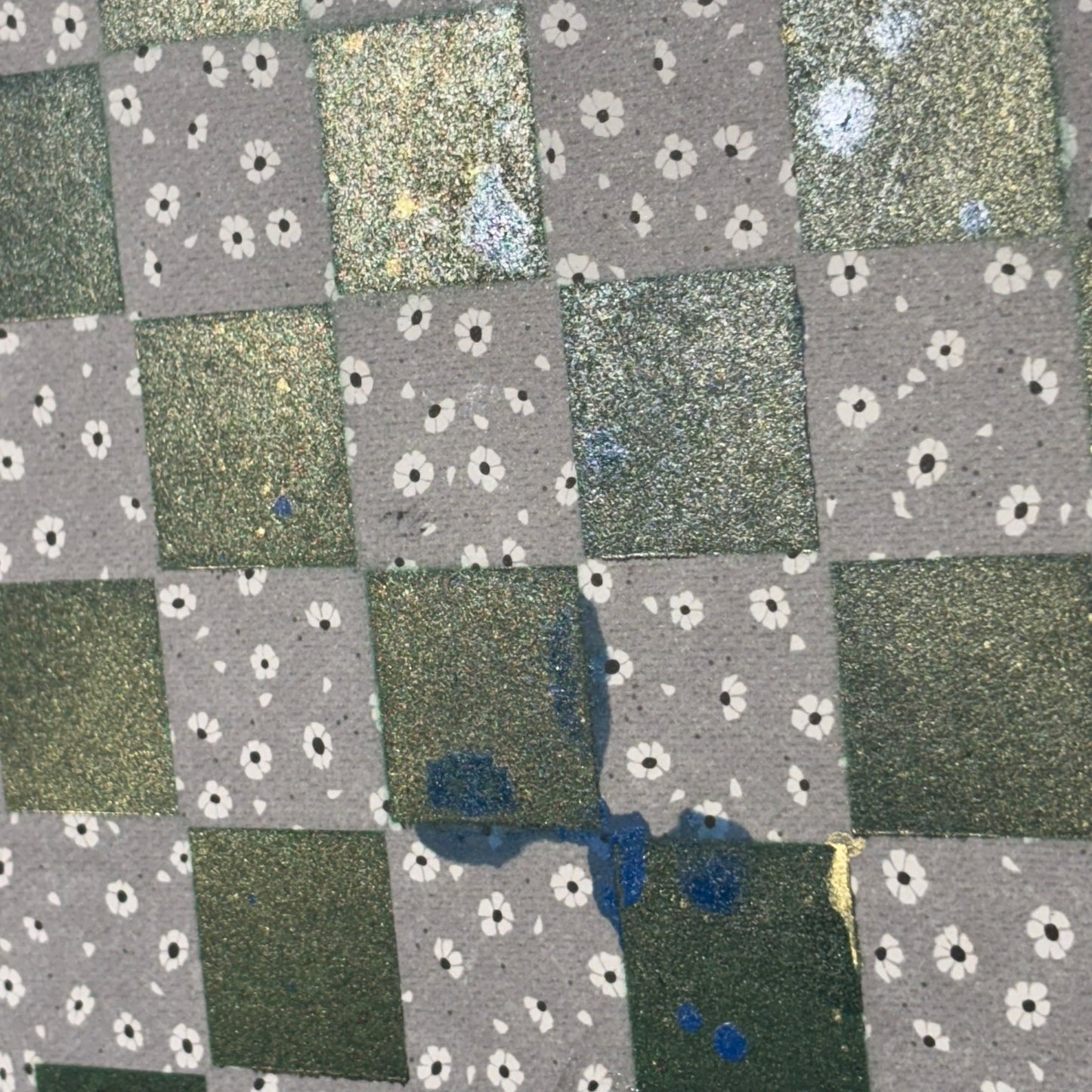 Green & Purple - Scrapbook Chess Board