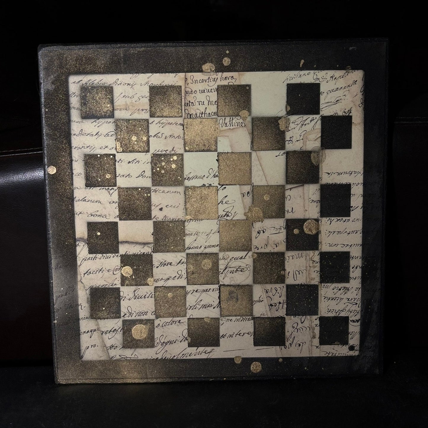 Vintage Writings - Scrapbook Chess Board