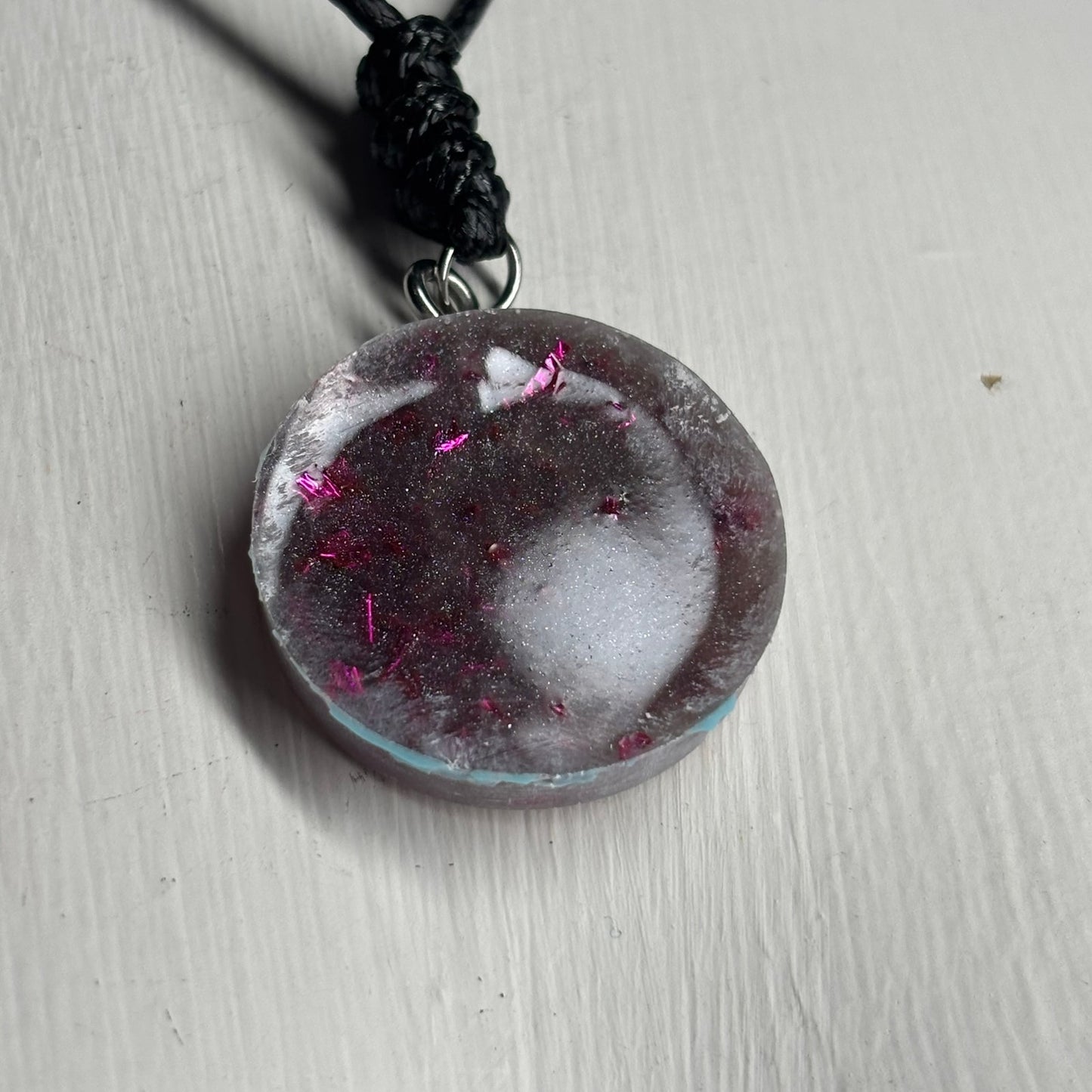 Space Purple Pawn - Handmade Resin Chess Necklace