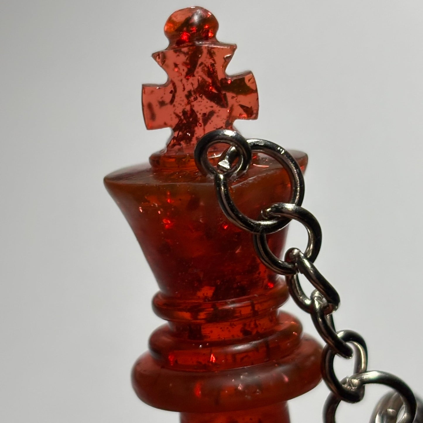 Red Crystal King - Handmade Resin Keychain