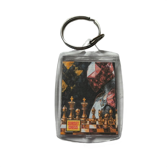 Crystal Red - Chess  Photo Keychain