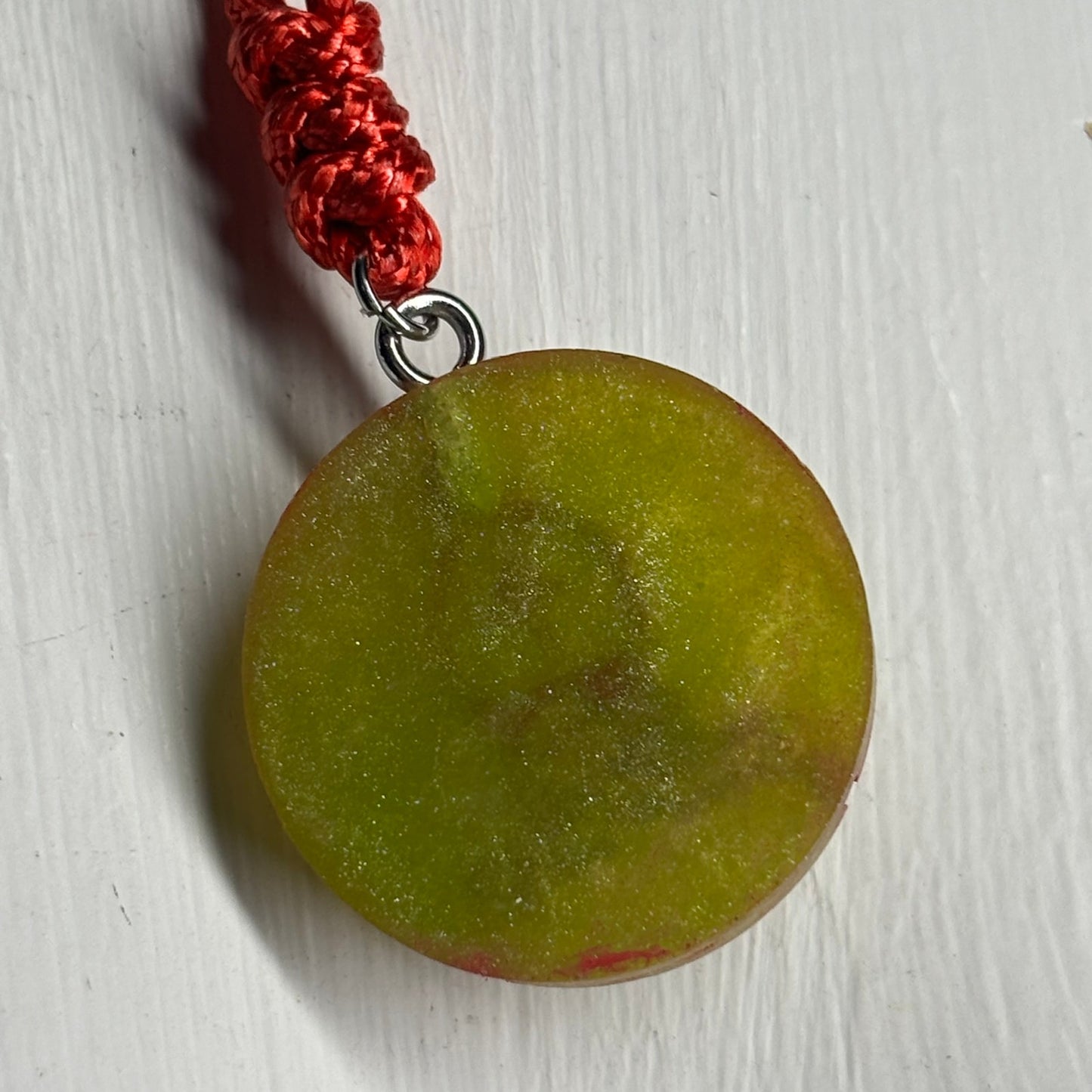 Grinch Colored Bishop - Handmade Resin Chess Necklace