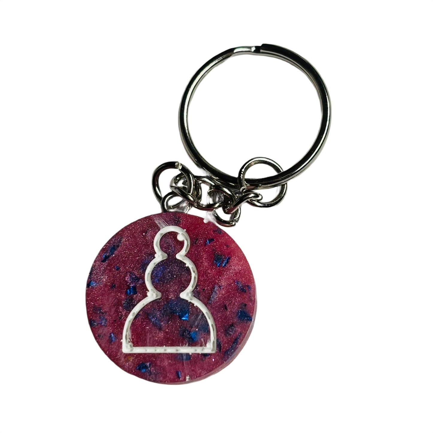 Royal Pink Pawn - Handmade Resin Keychain