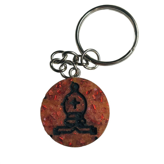 Royal Orange Pawn - Handmade Resin Keychain