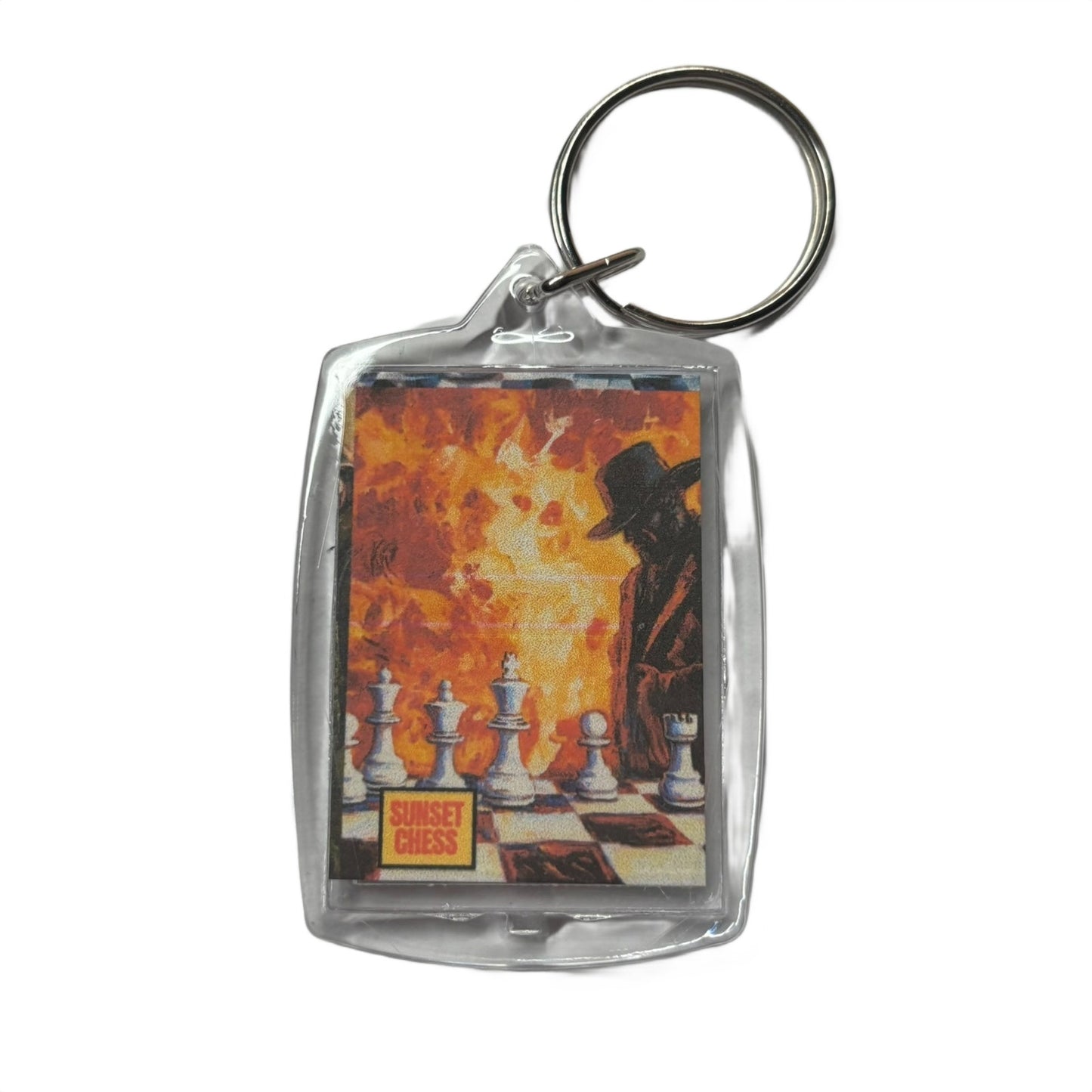 Fire Cowboy - Chess  Photo Keychain