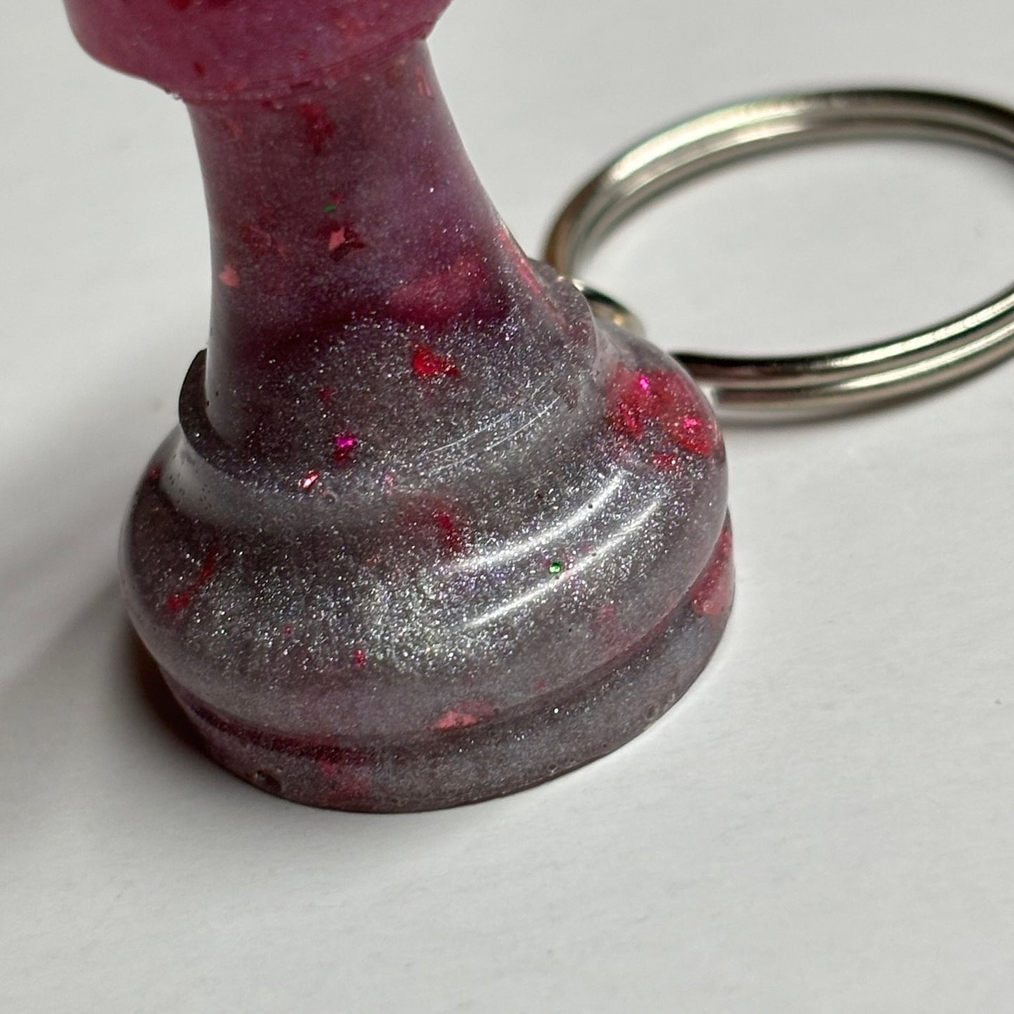 Royal Purple Rook - Handmade Resin Keychain