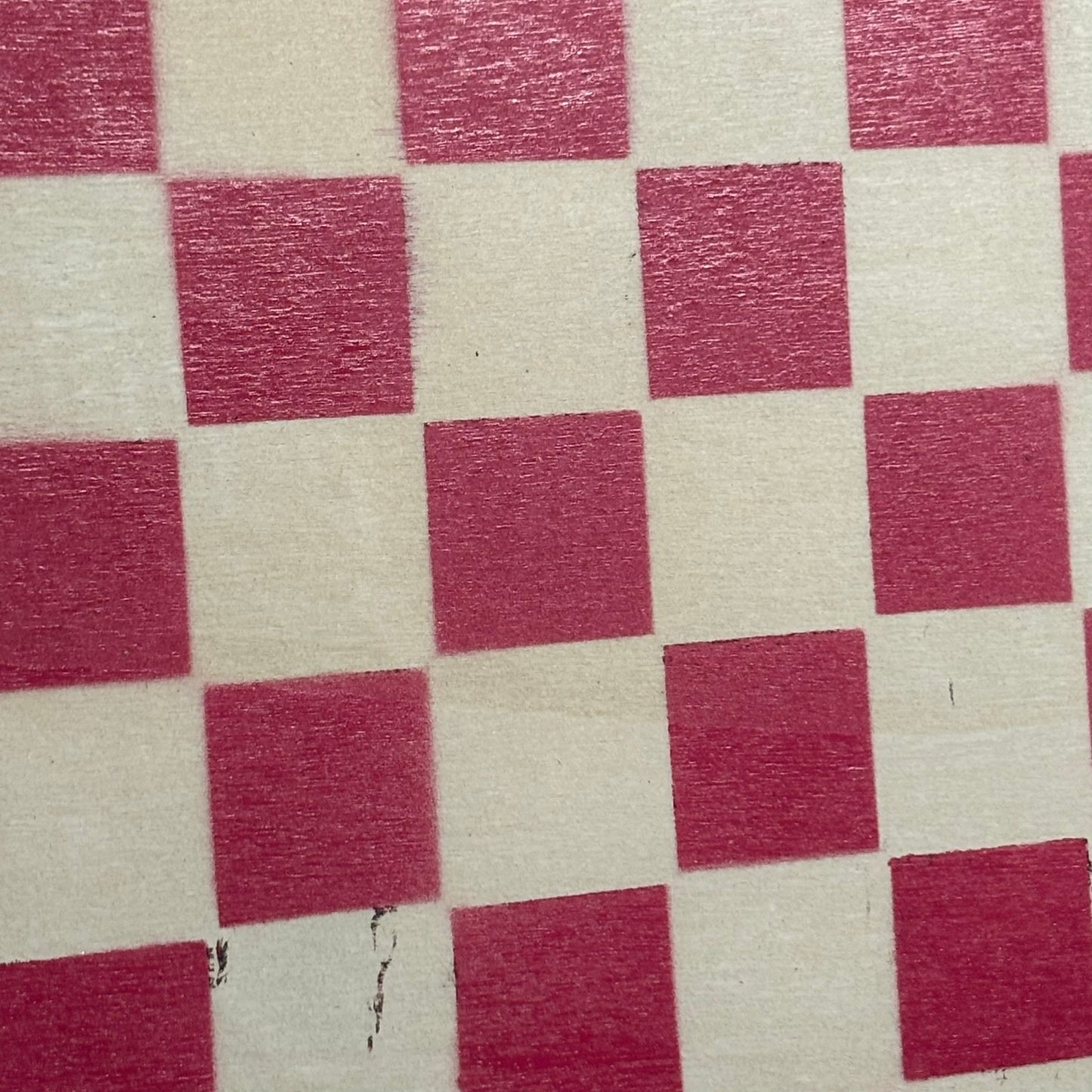 Pink & White - Painted Thin Wooden Chess Board