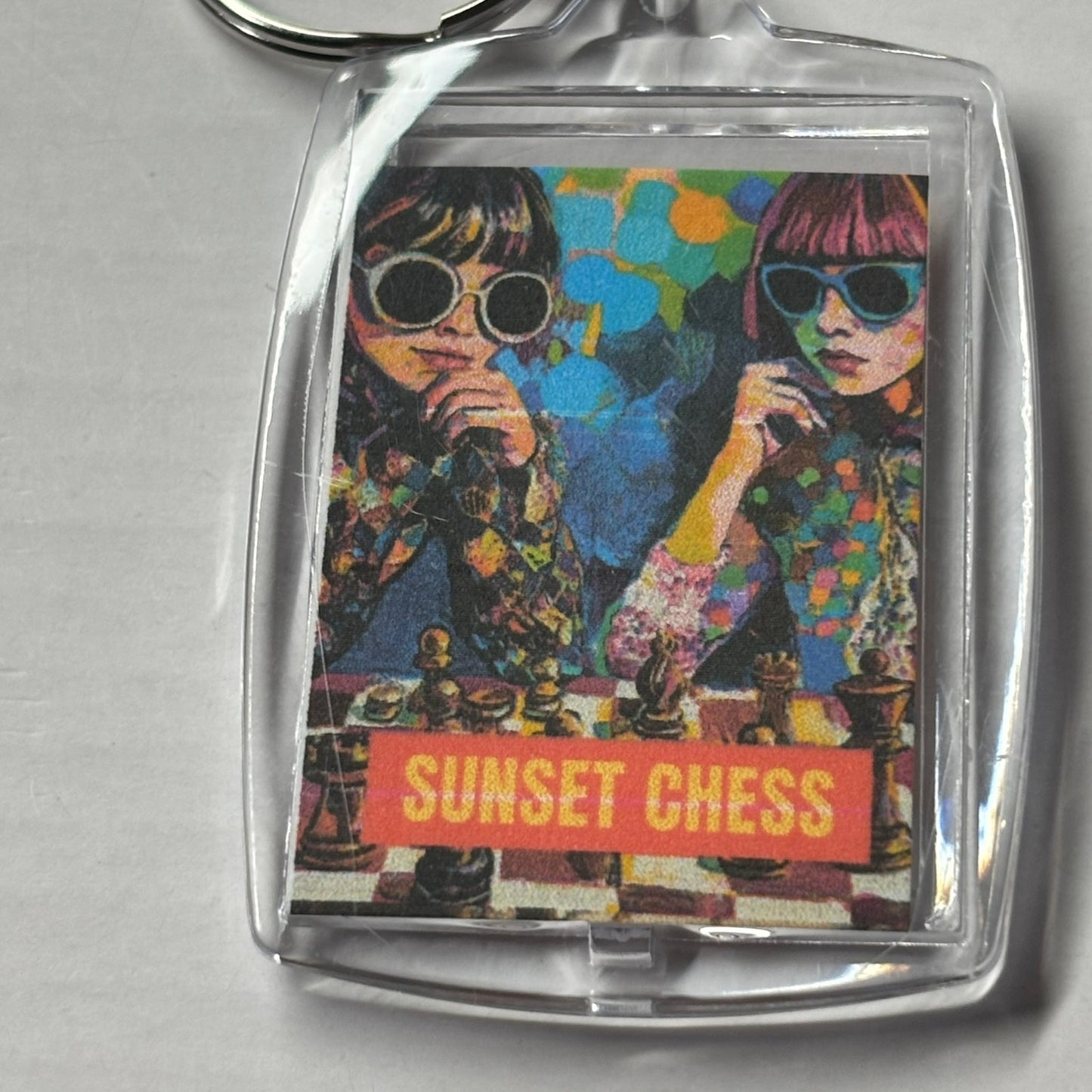 Cool Girls - Chess  Photo Keychain